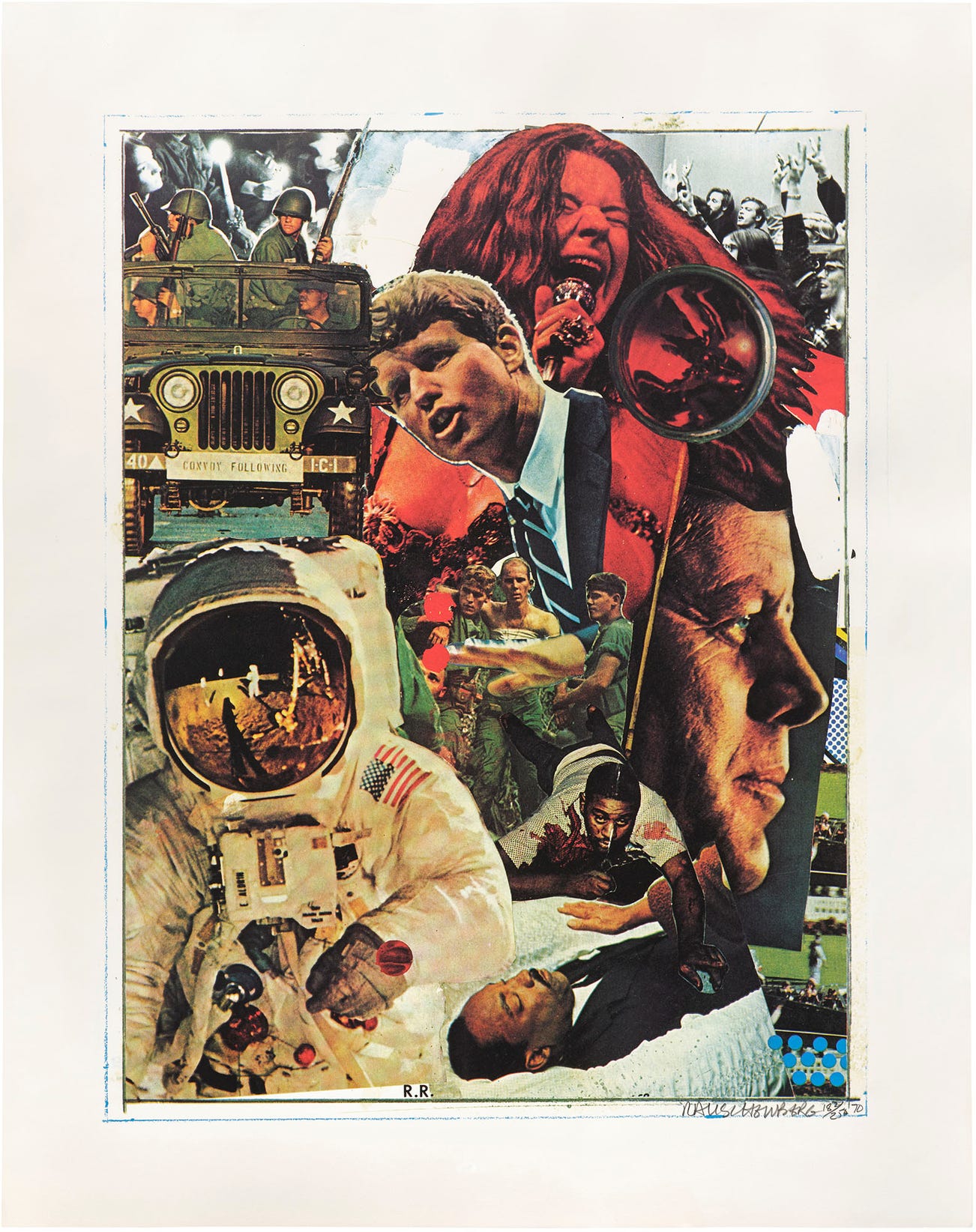 <p><strong>ROBERT RAUSCHENBERG</strong> <em>Signs,</em> $25,000&ndash;35,000</p>
