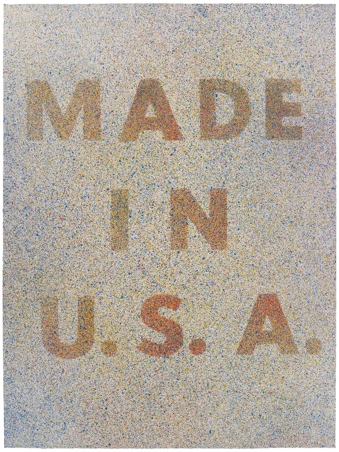 <p><strong>ED RUSCHA</strong> <em>Made in U.S.A. or America, Her Best Product, from Kent Bicentennial Portfolio: Spirit of Independence,</em> $12,000-18,000</p>
