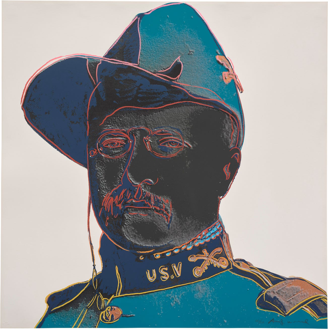 <p><strong>ANDY WARHOL</strong> <em>Teddy Roosevelt, from Cowboys and Indians,</em> $50,000-70,000</p>