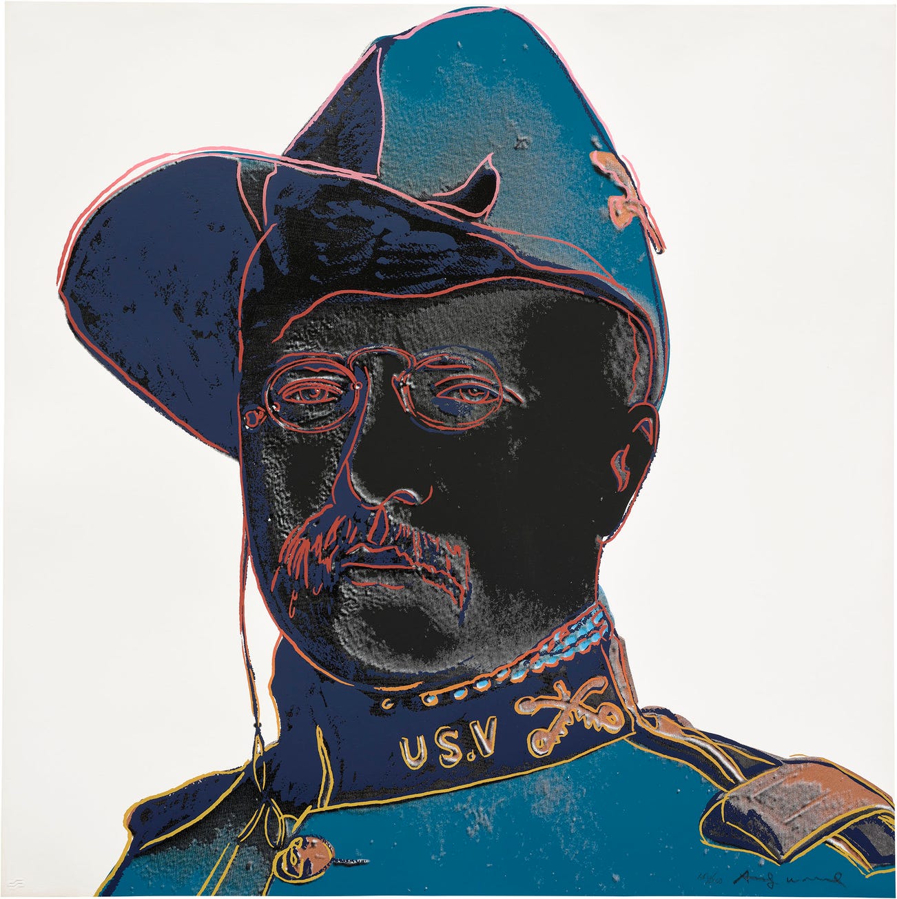 <p><strong>ANDY WARHOL</strong> <em>Teddy Roosevelt, from Cowboys and Indians,</em> $50,000-70,000</p>
