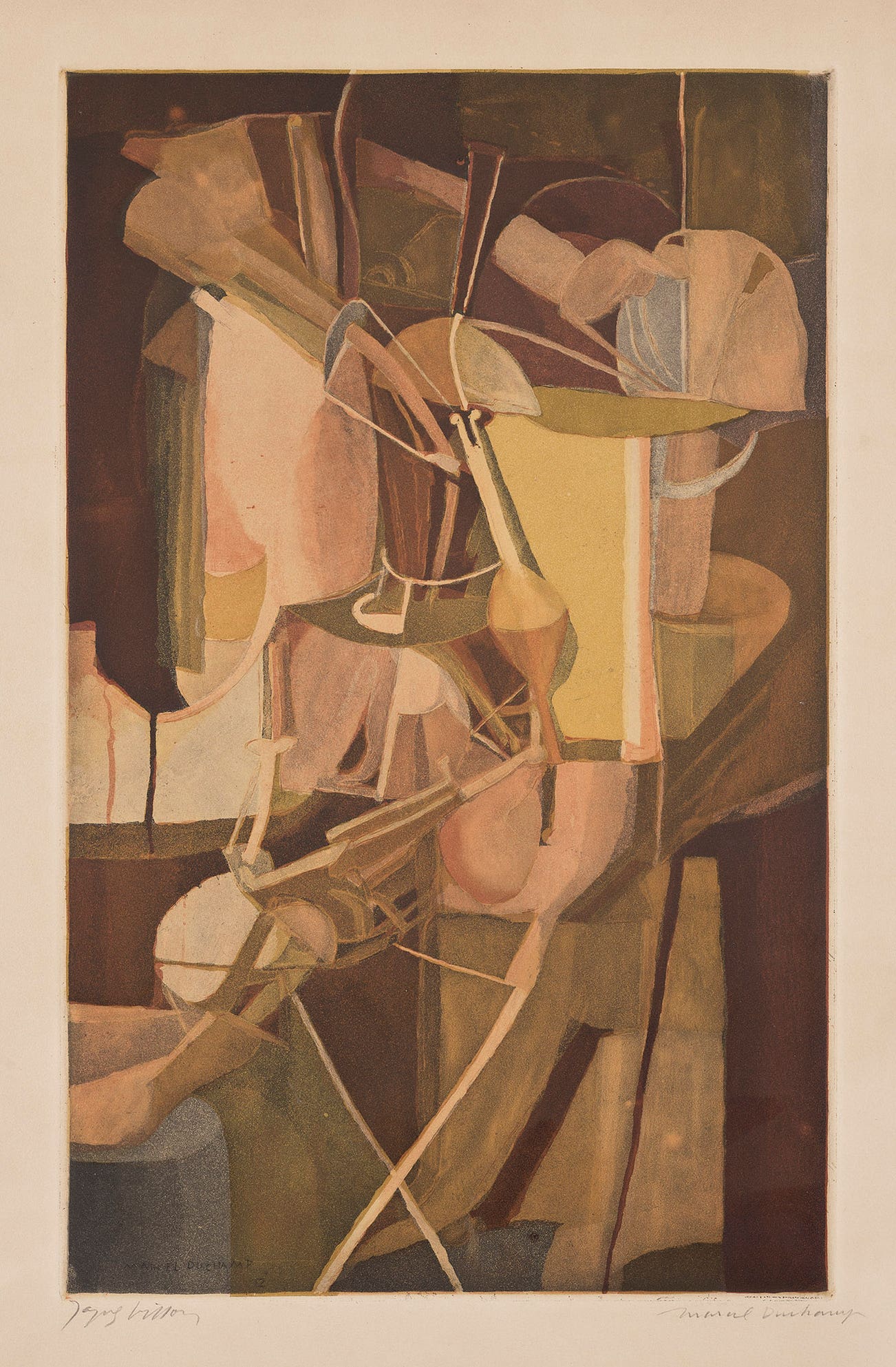 <p><strong>MARCEL DUCHAMP AND JACQUES VILLON</strong> <em>La Mari&eacute;e (The Bride), by Jacques Villon,&nbsp;</em>$25,000&ndash;30,000</p>
