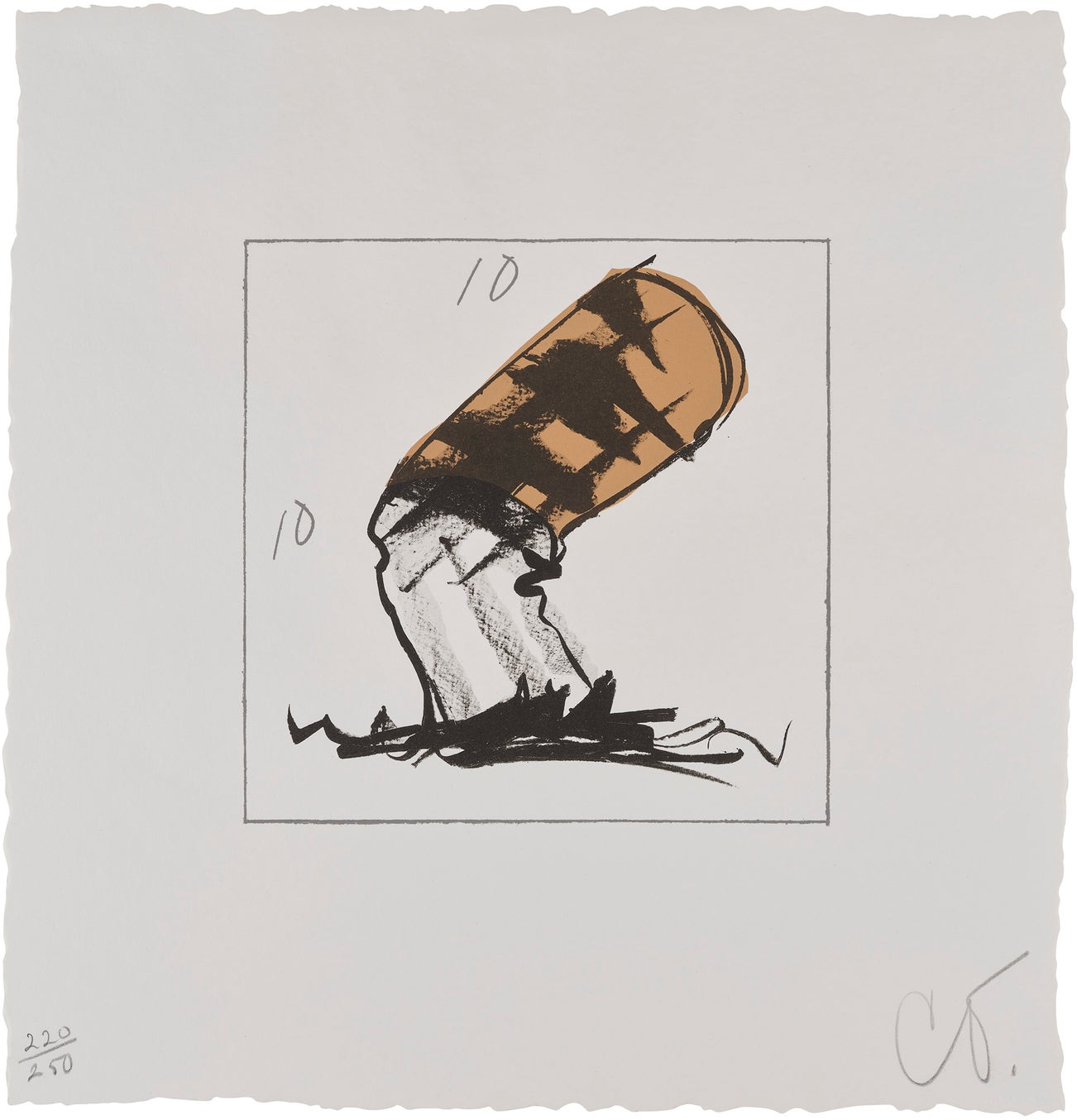 <p><strong>CLAES OLDENBURG</strong> <em>Butt for Gantt, from Harvey Gantt,</em> $700-900</p>