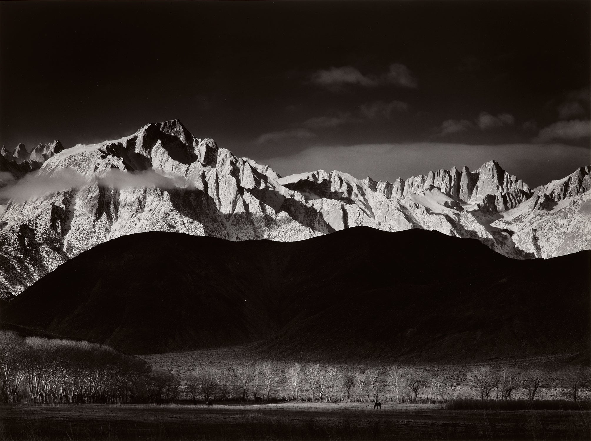 Winter Sunrise, Sierra Nevada from Lone Pine, California