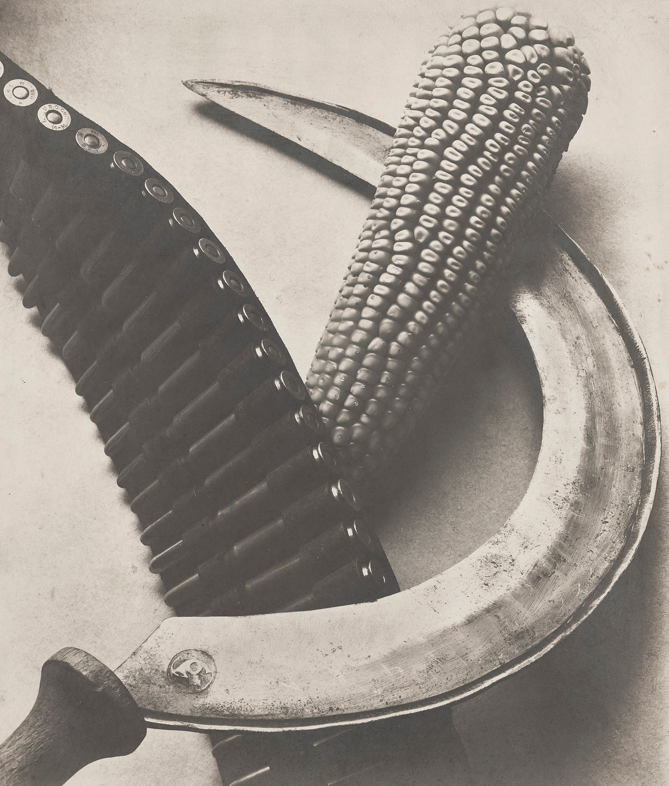<p><strong>TINA MODOTTI </strong><em>Bandolier, Corn, Sickle, </em>$100,000&ndash;150,000</p>
