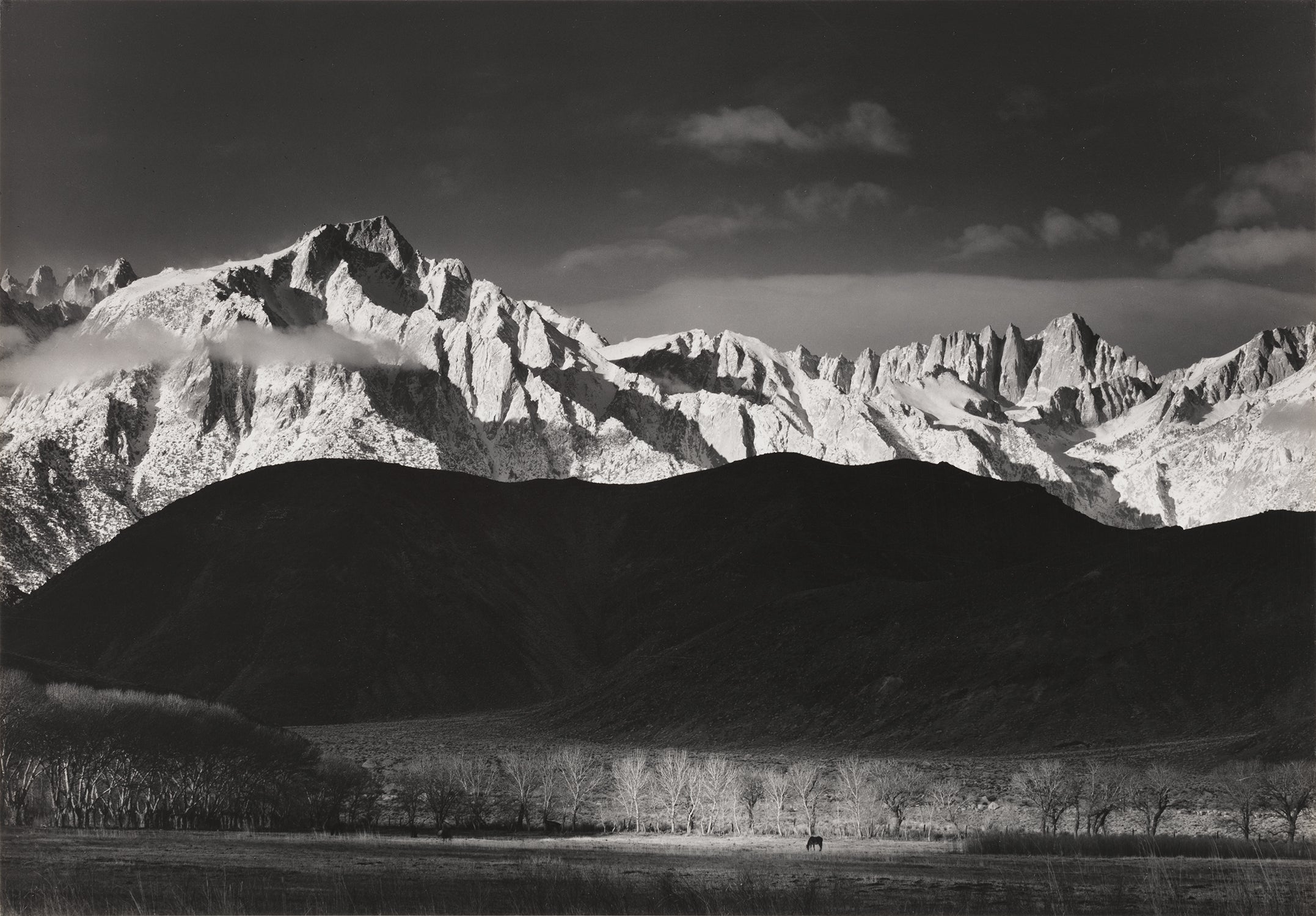 Winter Sunrise, Sierra Nevada from Lone Pine, California