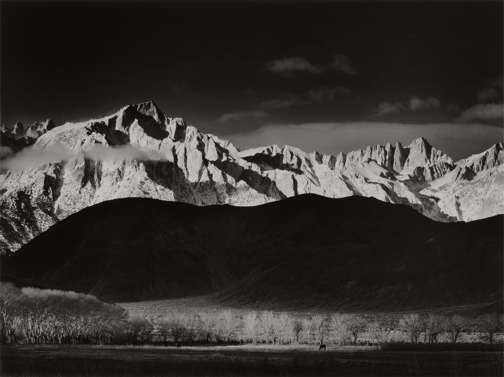Winter Sunrise, Sierra Nevada from Lone Pine, California