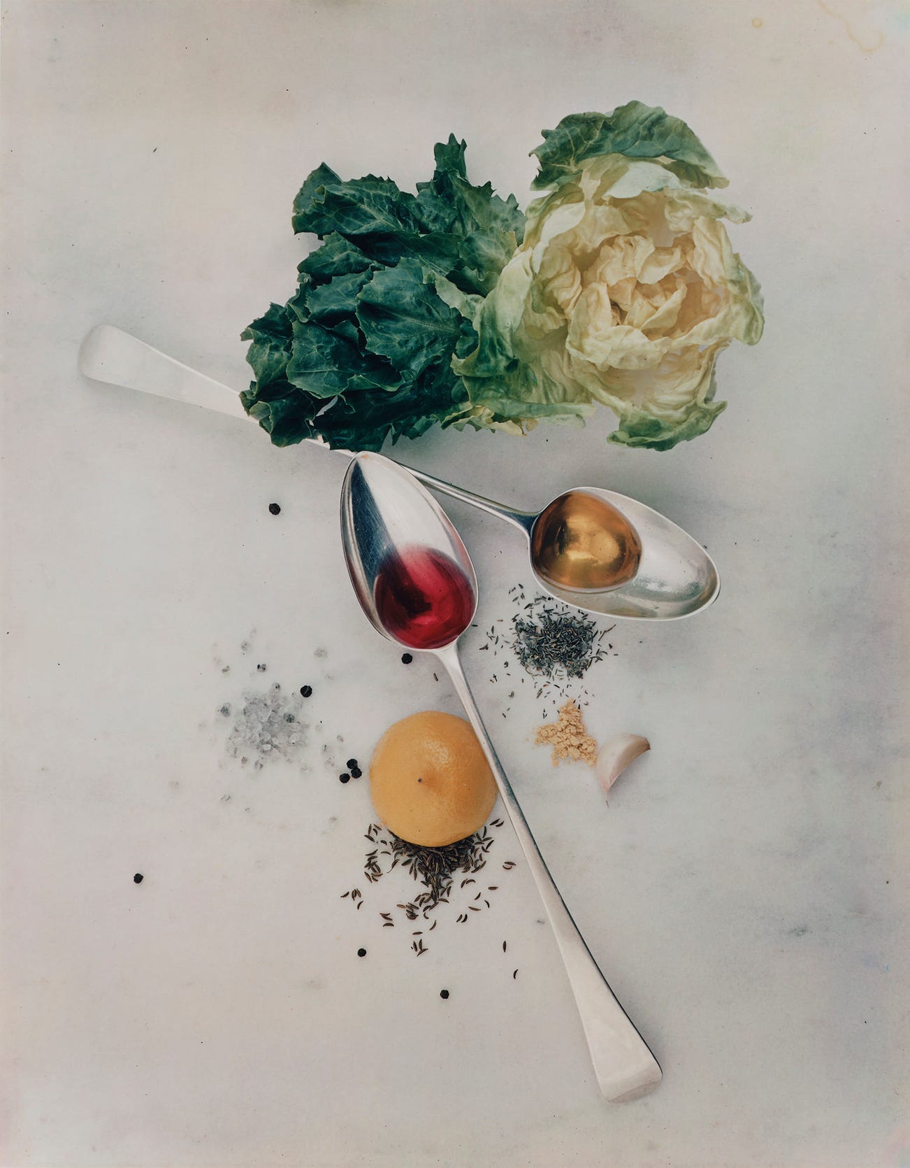 <p><strong>IRVING PENN</strong> <em>Salad Ingredients, </em>New York, 1947</p>