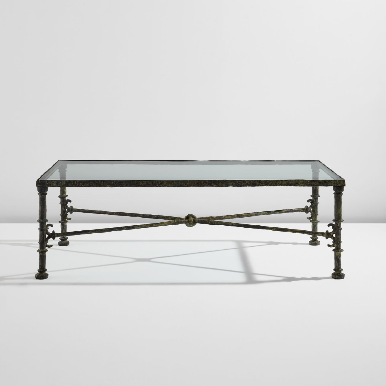 <p><strong>DIEGO GIACOMETTI</strong> <em>"Grecque" low table,</em> $350,000 - 550,000</p>