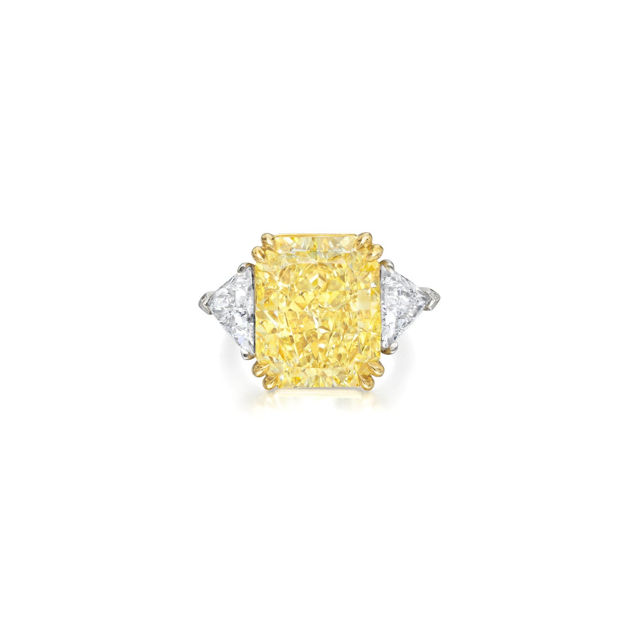 <p><em>Fancy Intense Yellow Diamond Ring, 14.71 carats,</em> $150,000–250,000</p>