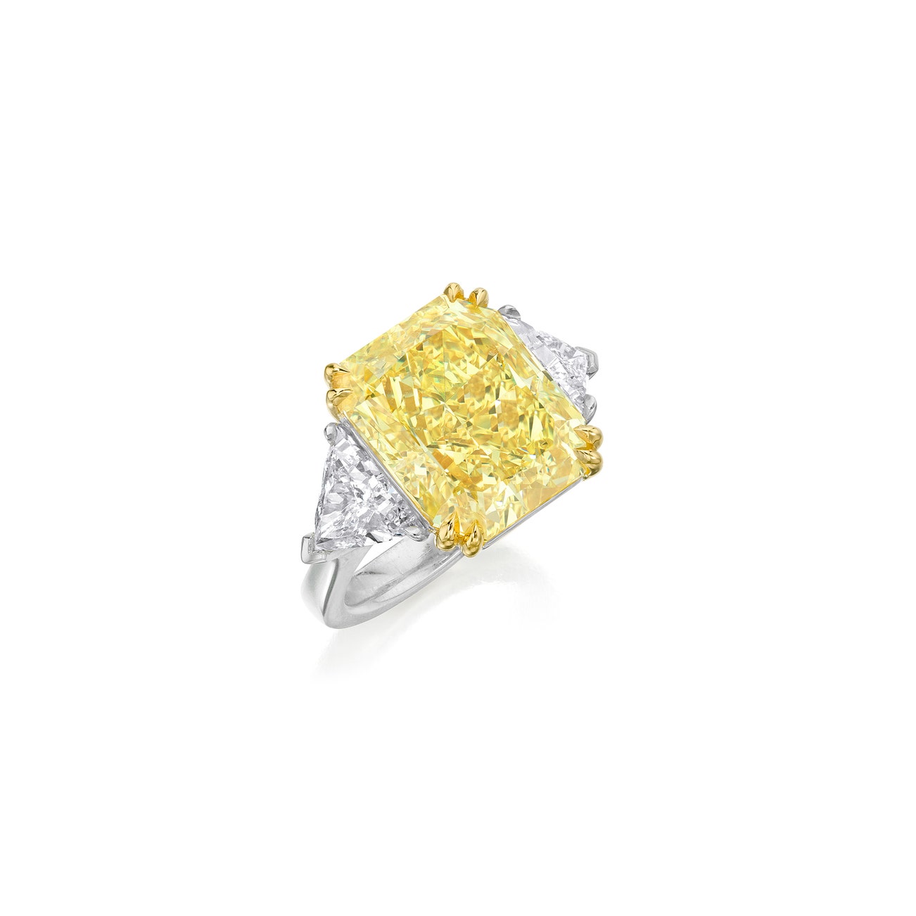 <p><em>Fancy Intense Yellow Diamond Ring, 14.71 carats</em>, $150,000–250,000</p>