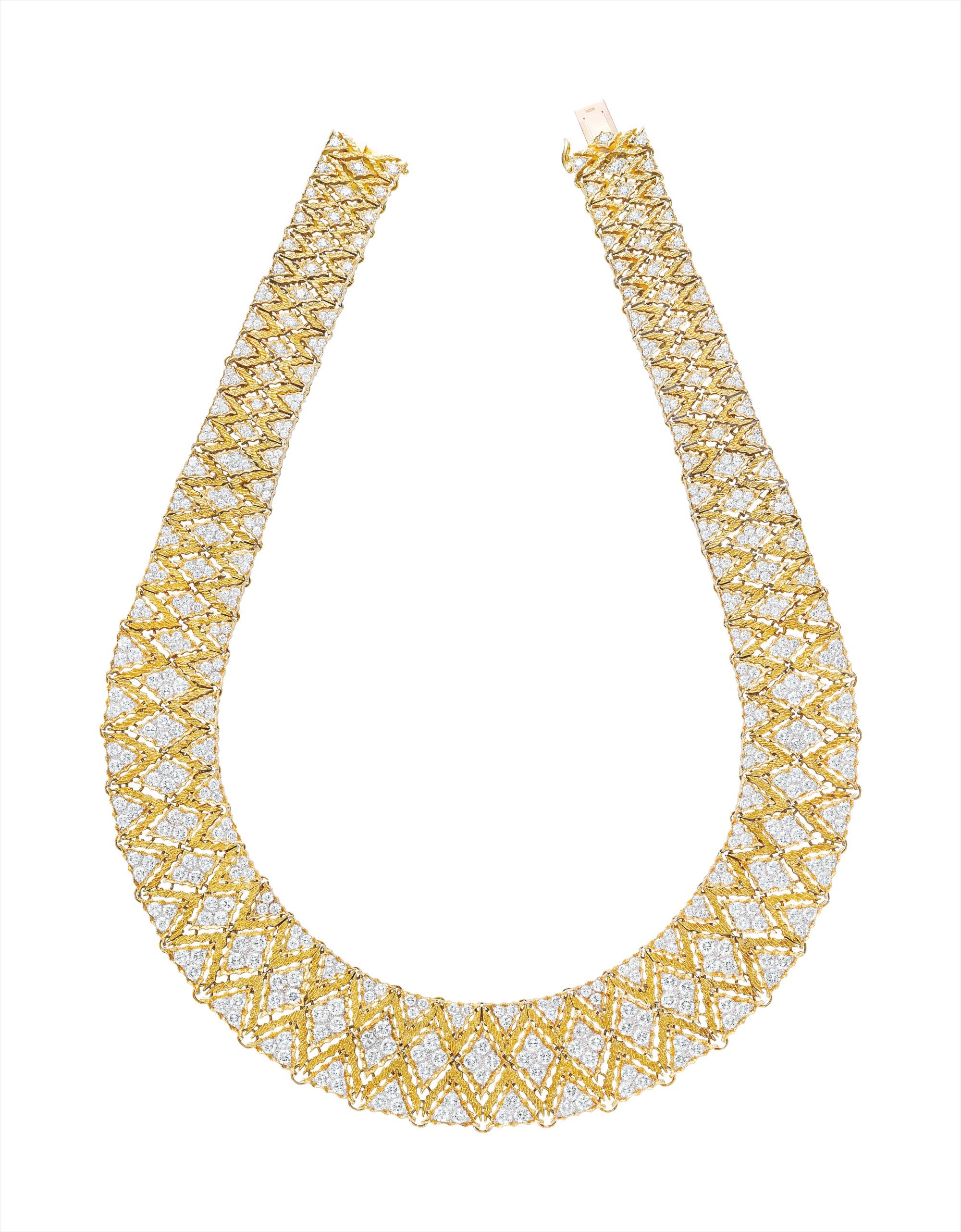 A Gold and Diamond Necklace