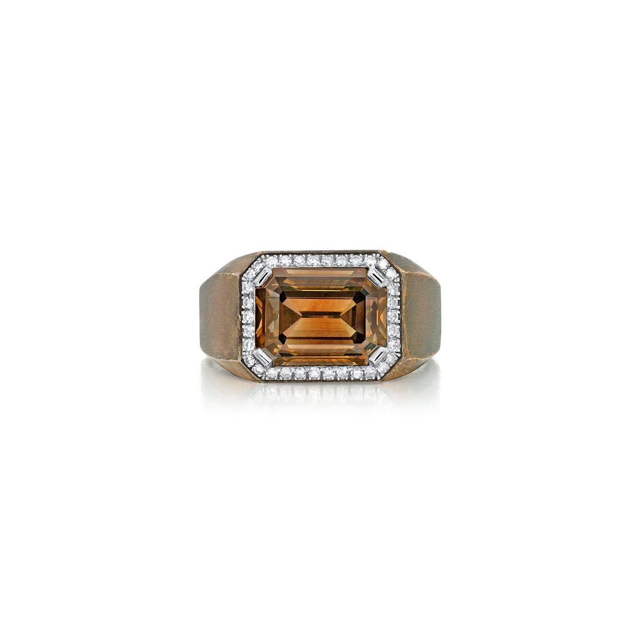 <p><em>Fancy Dark Orangy Brown Diamond Ring,</em> $10,000&ndash;25,000</p>
