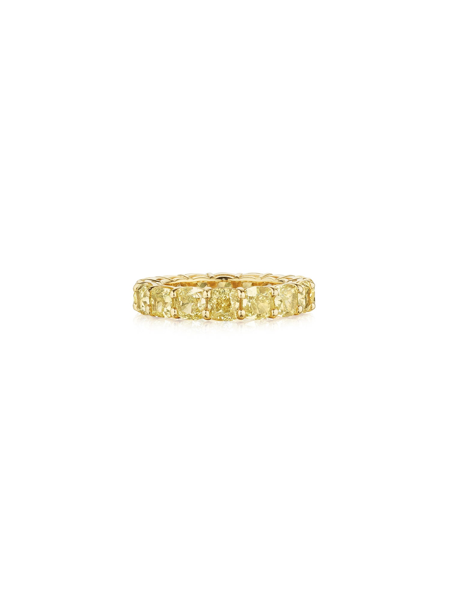 A Fancy Yellow Diamond and Gold Ring