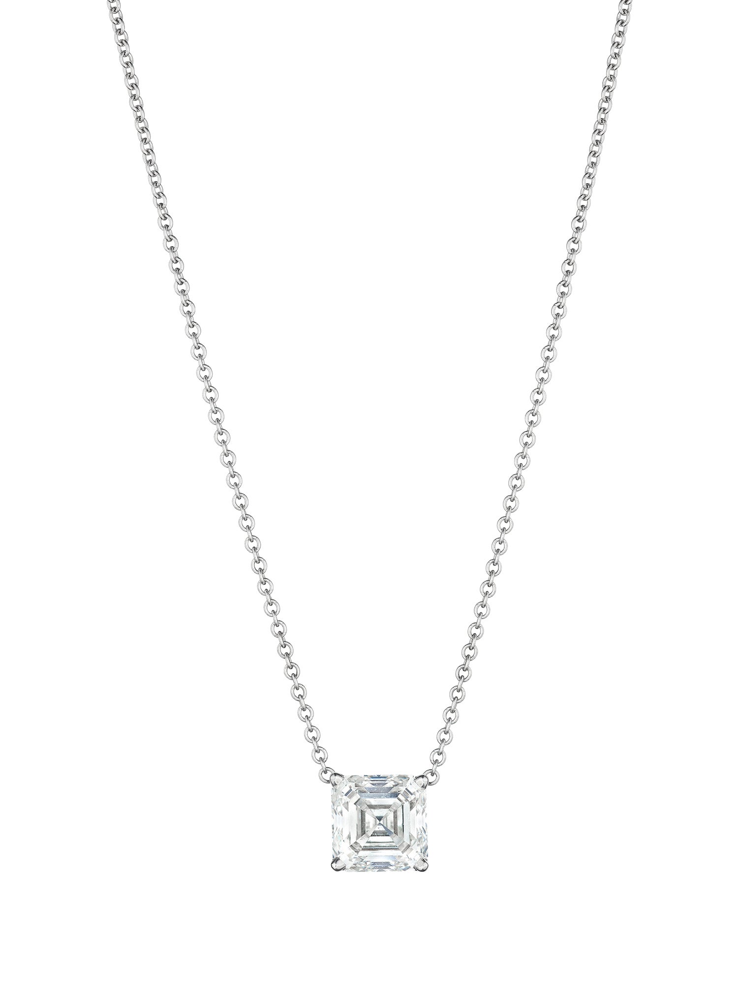 A Diamond and White Gold Necklace
