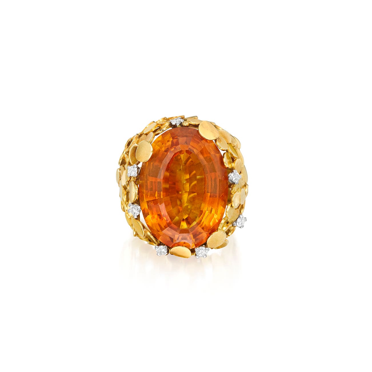 <p><strong>GRIMA </strong><em>Citrine and Diamond Ring</em></p>