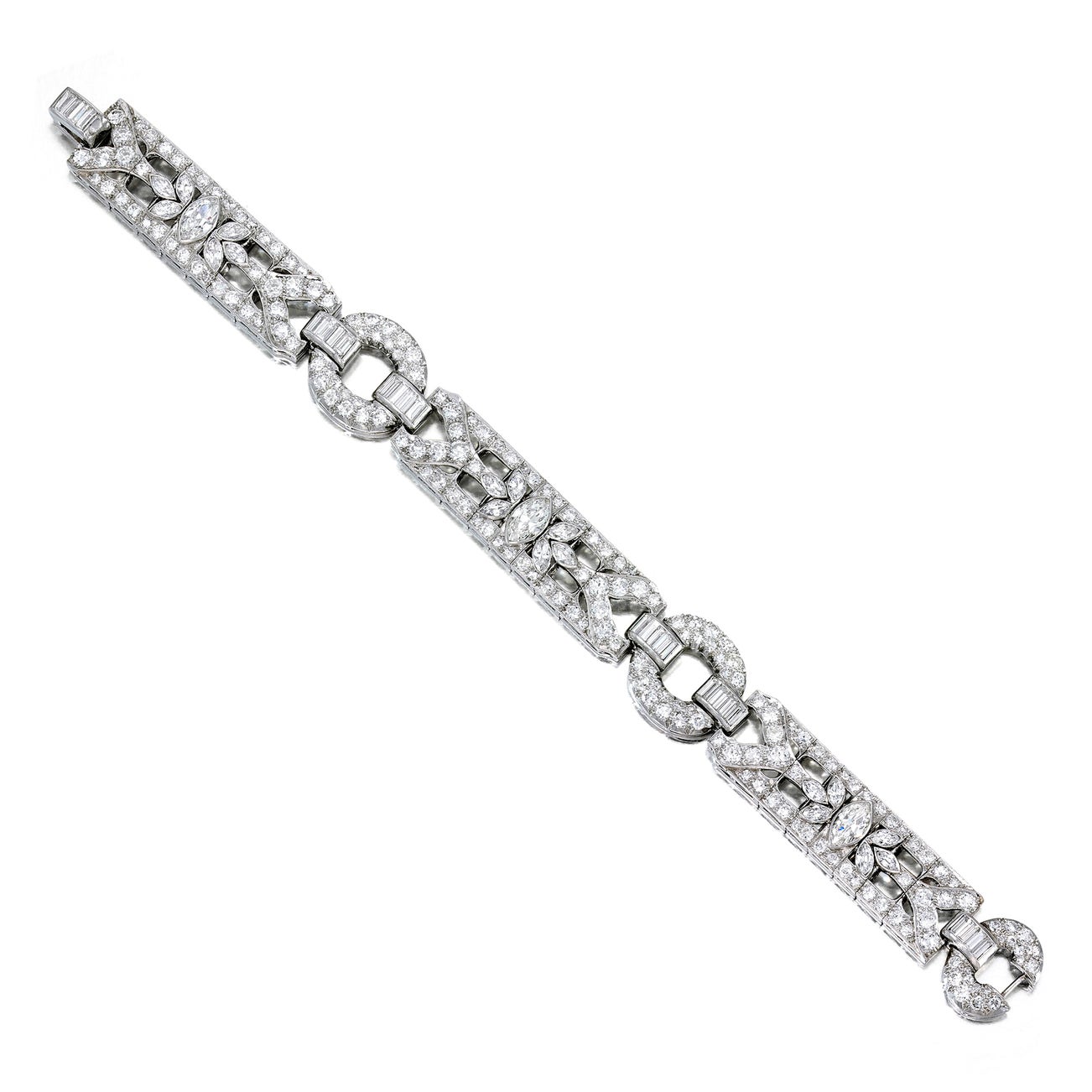 <p><em>Art Deco Platinum and Diamond Bracelet,</em> 1920s</p>