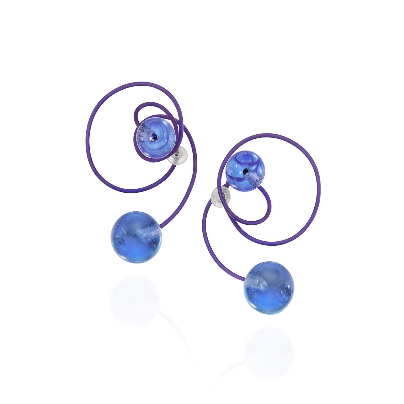 <p><strong>JAR</strong> <em>Pair of Titanium and Glass Ear Clip, ‘Carnaval de Venise’</em></p>