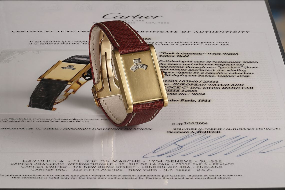 カルティエ　　A-31 Cartier Roadster XL Chronograph 18k Rose Gold Brown Dial Men Watch