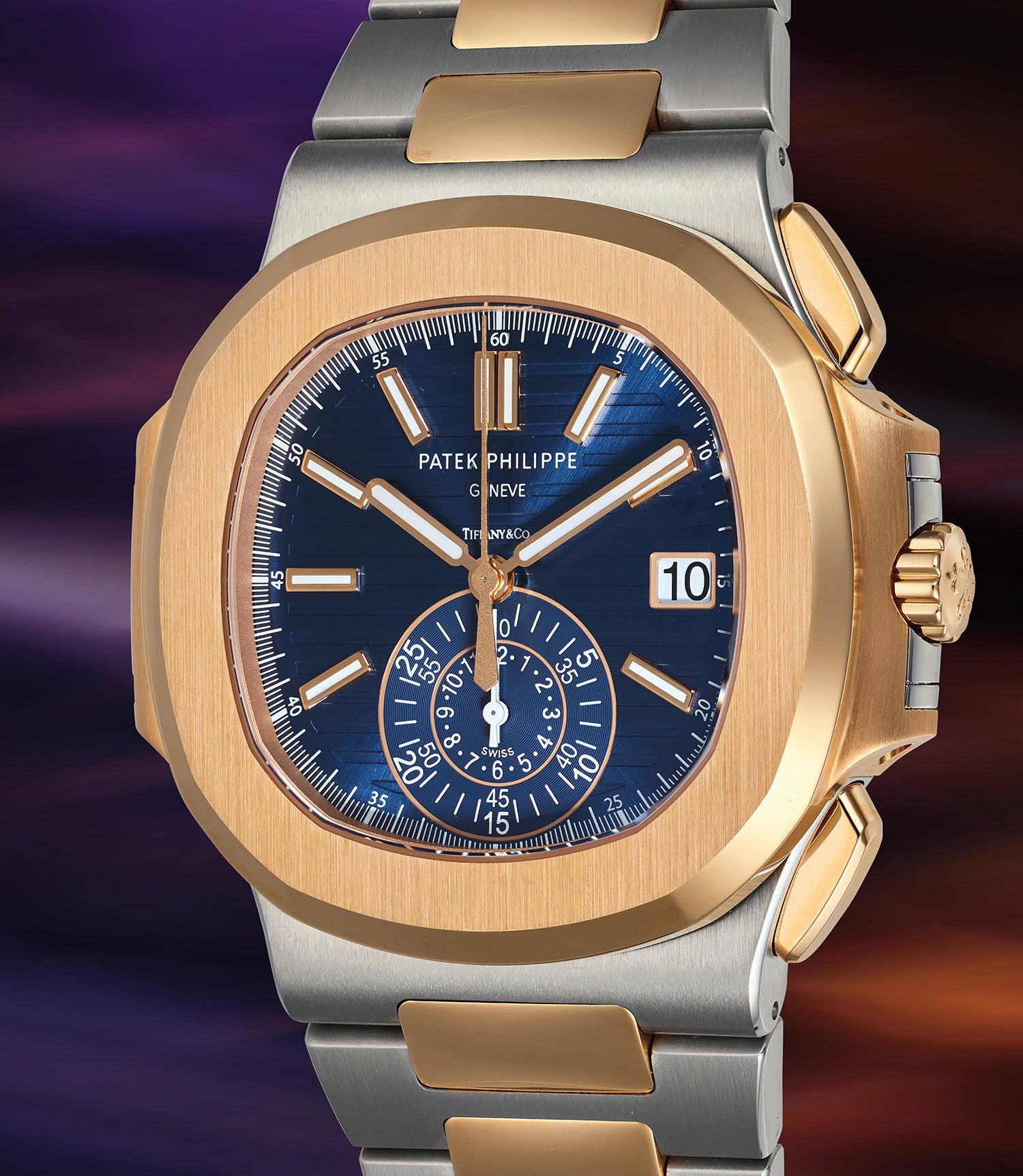 PATEK PHILIPPE カフリンクス ロゴ 大ぶり ダークブルー ゴールド PATEK PHILIPPE カフリンクス ロゴ 大ぶり ダークブルー ゴールド