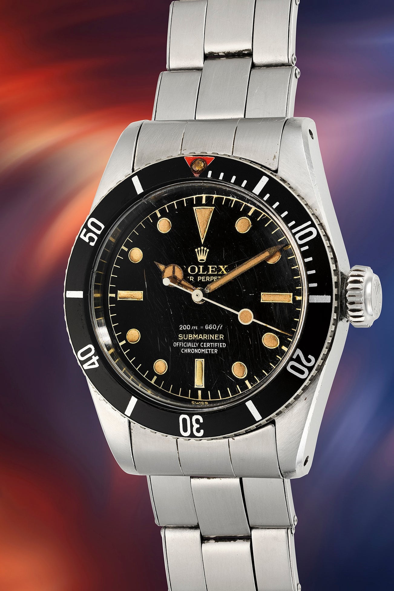 <p><strong>ROLEX</strong> <em>Ref. 6538 "Big Crown" in stainless steel</em></p>