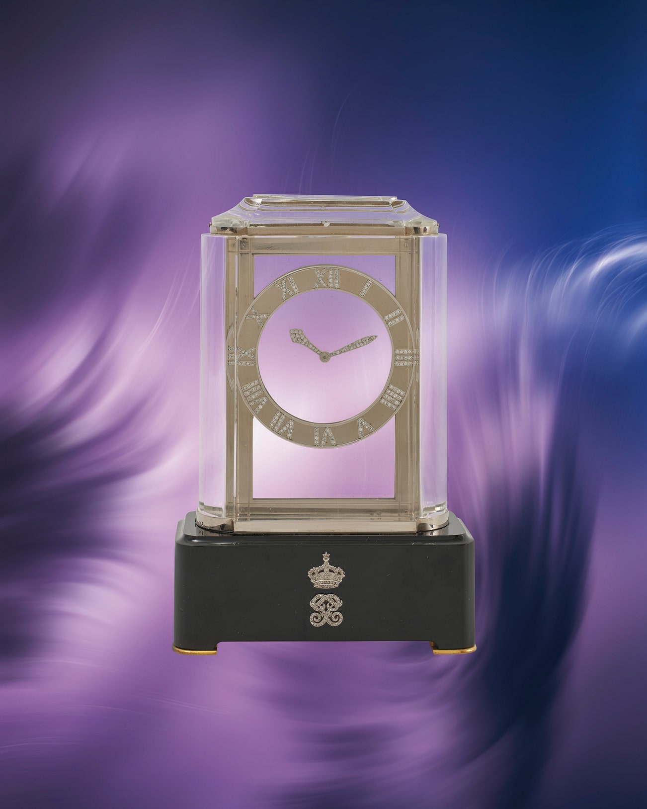 <p><strong>CARTIER.</strong> <em>Model A “King Farouk I” Mystery Clock</em>, estimate in excess of $500,000</p>