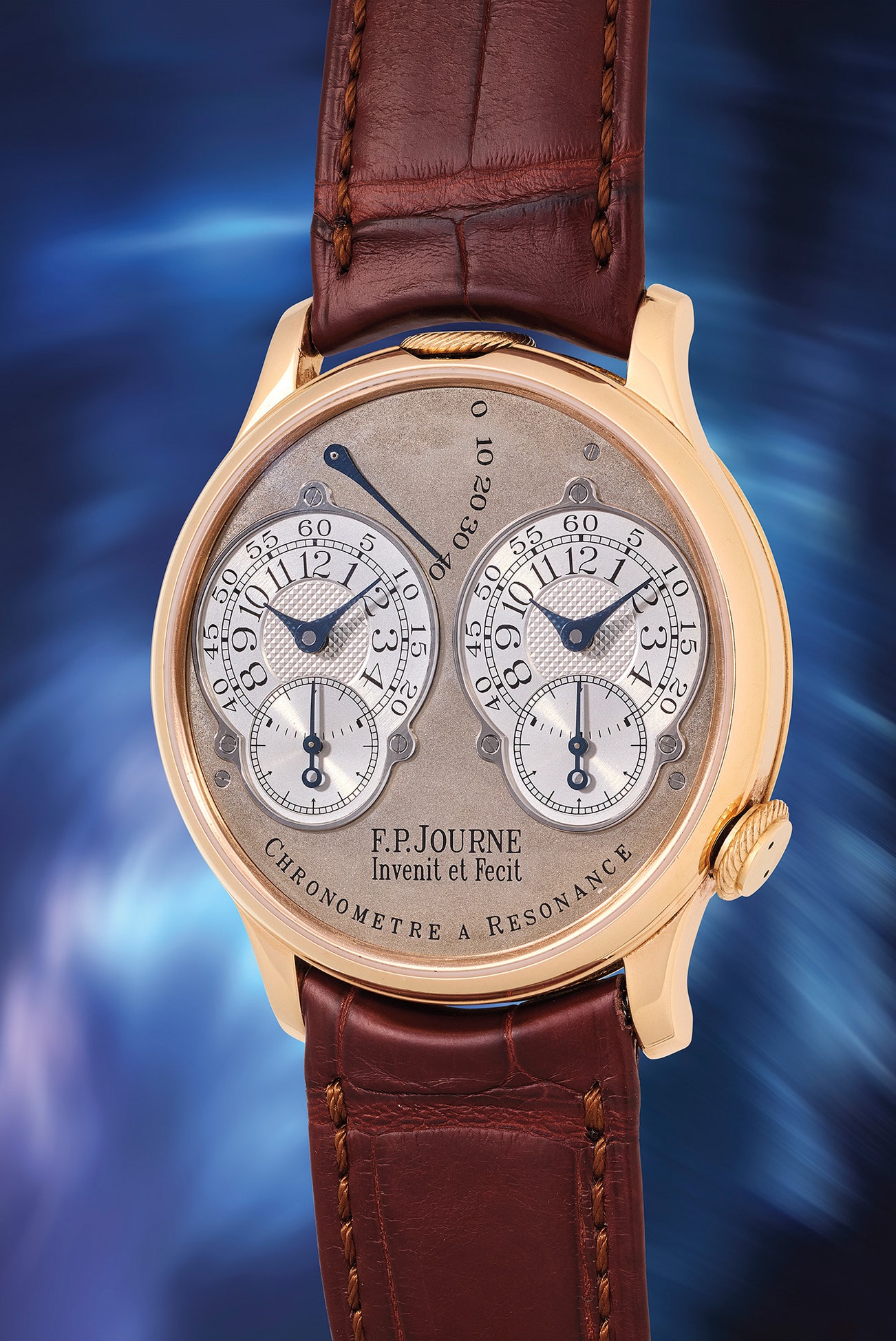 <p><strong>F.P. JOURNE.</strong><em> Chronom&egrave;tre &agrave; R&eacute;sonance "Pre-Souscription", the only one known in 18K pink gold</em>, $600,000 -1,200,000</p>
