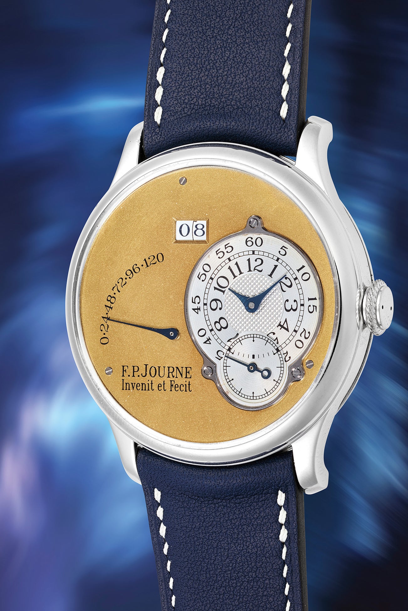 <p><strong>F.P. JOURNE.</strong> <em>Octa R&eacute;serve de Marche "Prototype", one of 3 known,</em> estimate in excess of $500,000</p>
