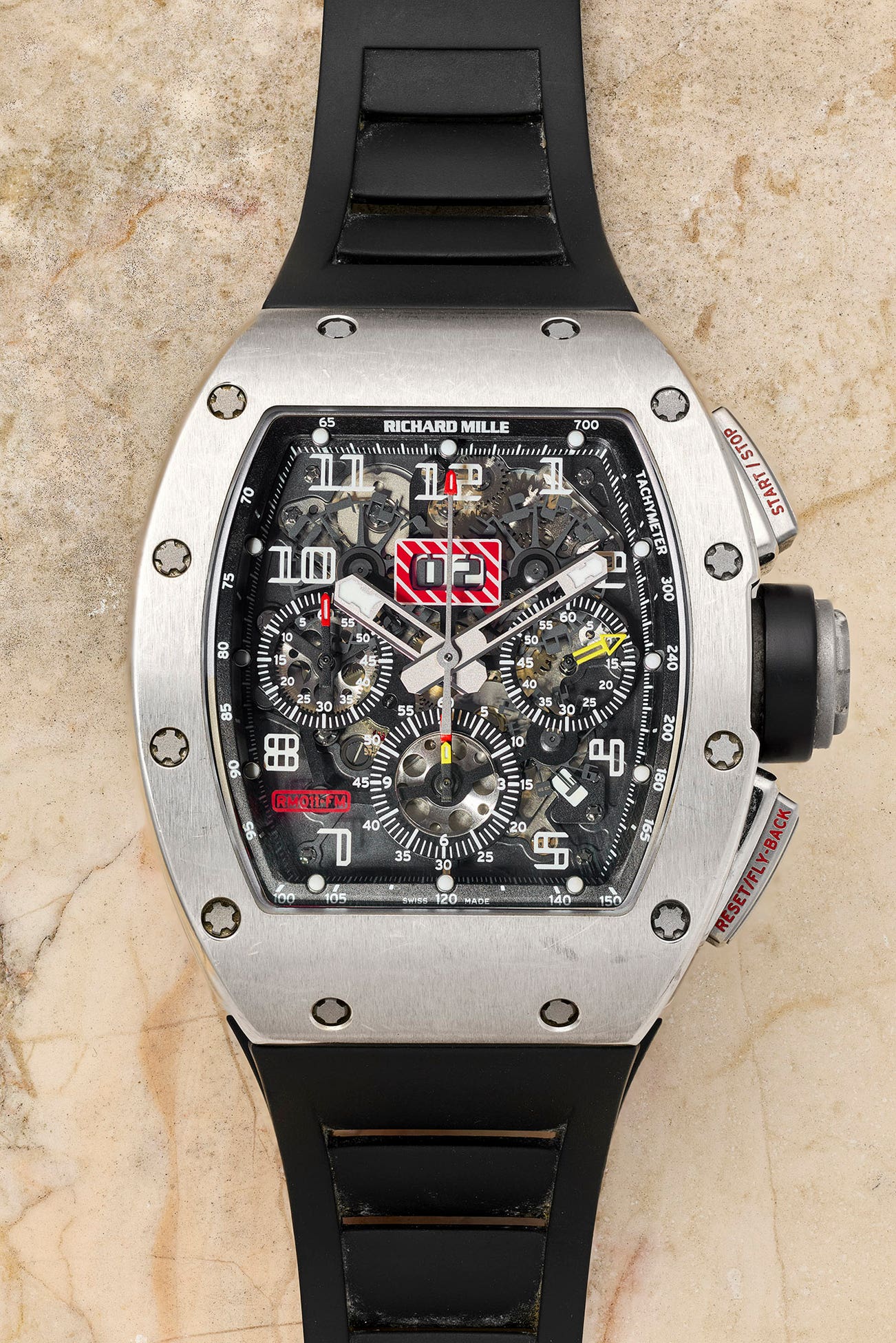<p><strong>RICHARD MILLE</strong> <em>RM011 Felipe Massa, 18K white gold</em></p>