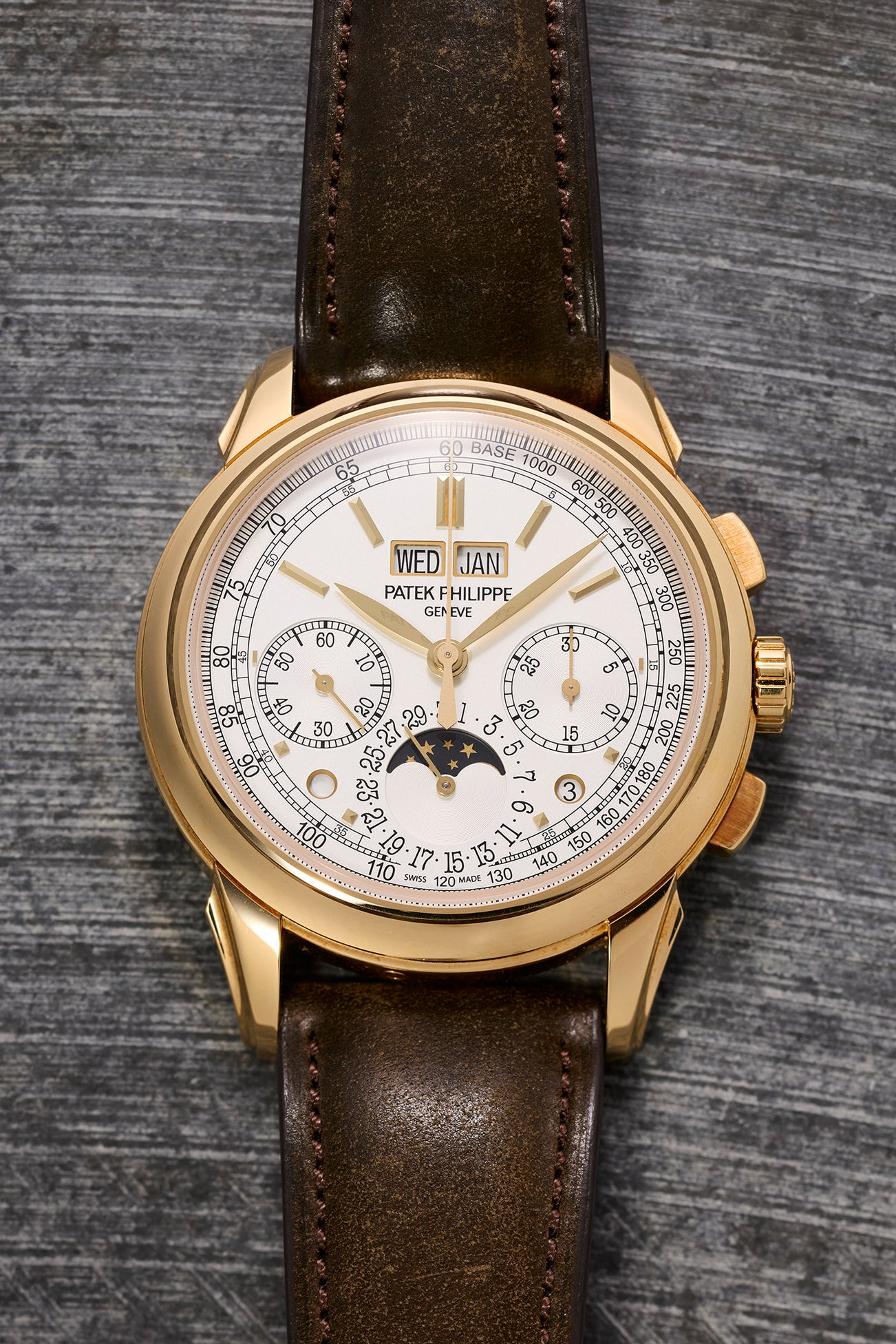 <p><strong>PATEK PHILIPPE</strong> <em>Ref. 5270J-001, $</em>80,000 - 160,000 USD</p>
