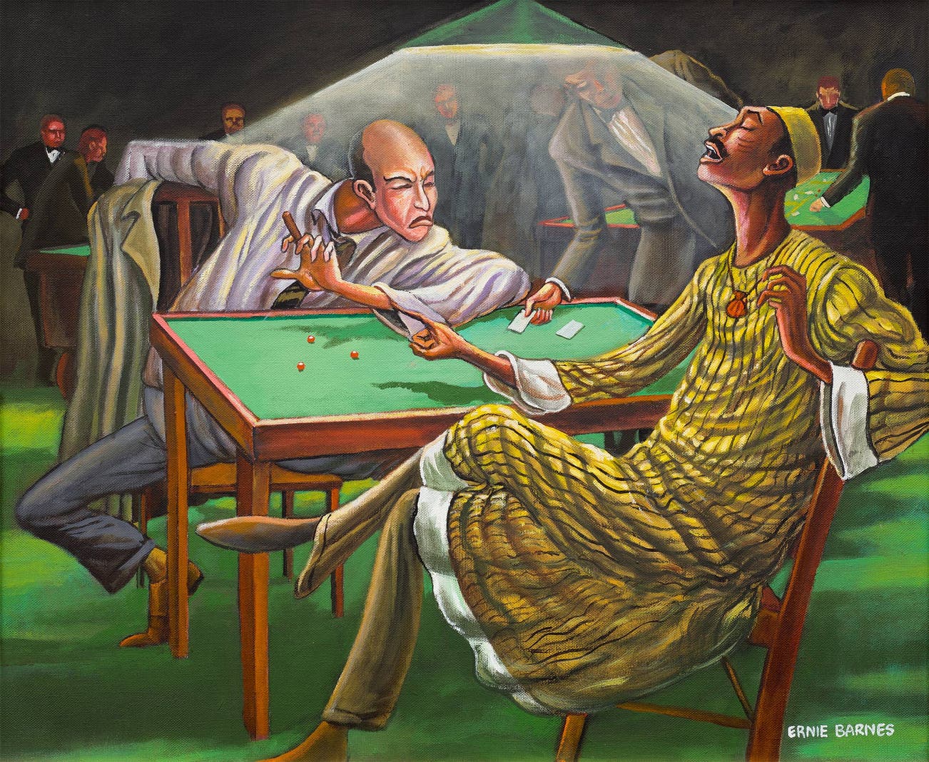 <p><strong>ERNIE BARNES</strong> <em>An Ounce of Luck,</em> £50,000–£70,000</p>