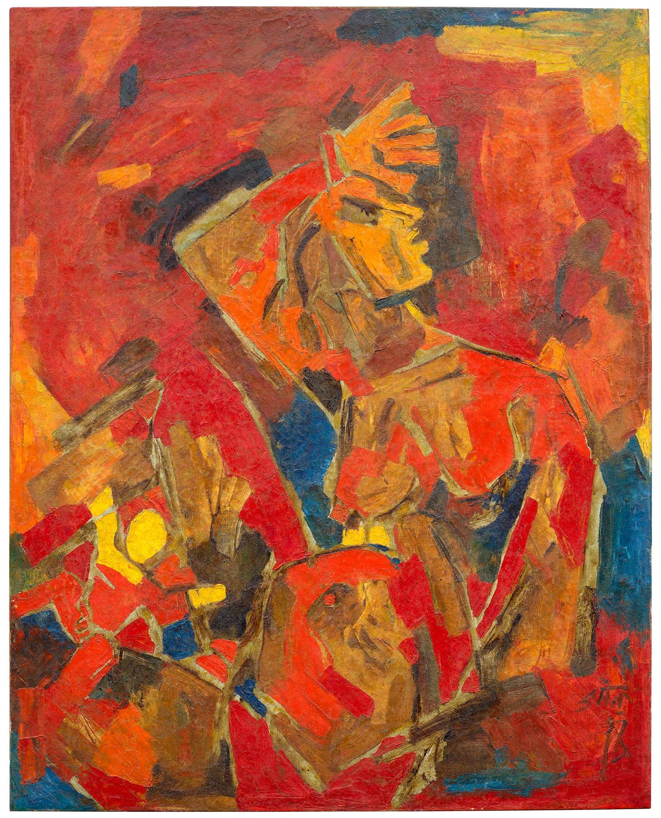 <p><strong>MAQBOOL FIDA</strong> <strong>HUSAIN</strong> <em>Untitled, </em>£150,000–250,000</p>