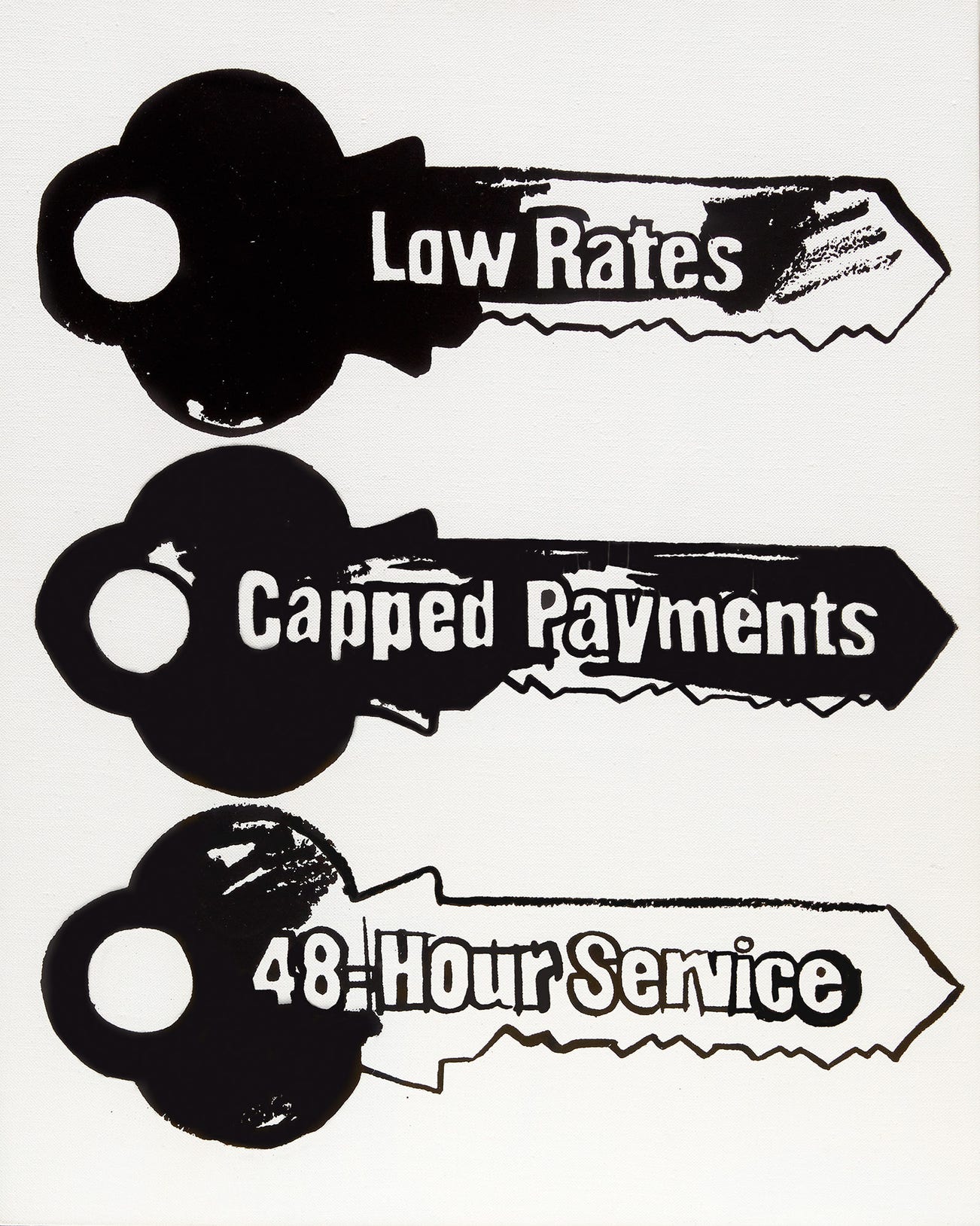 <p><strong>ANDY WARHOL</strong> <em>Key Service (Positive),</em> 1985</p>
