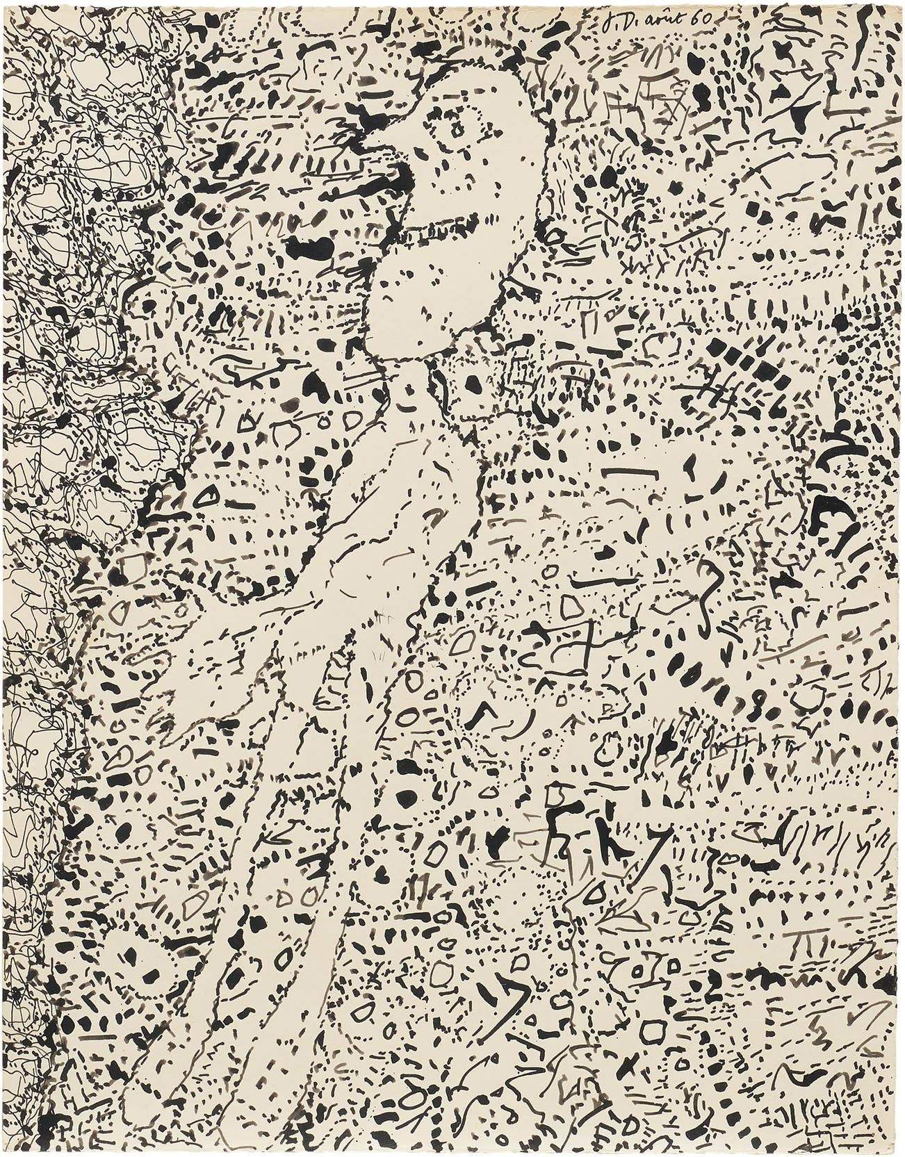<p><strong>JEAN DUBUFFET</strong> <em>Personnage Dans un Paysage</em>, &pound;15,000&ndash;&pound;20,000</p>
