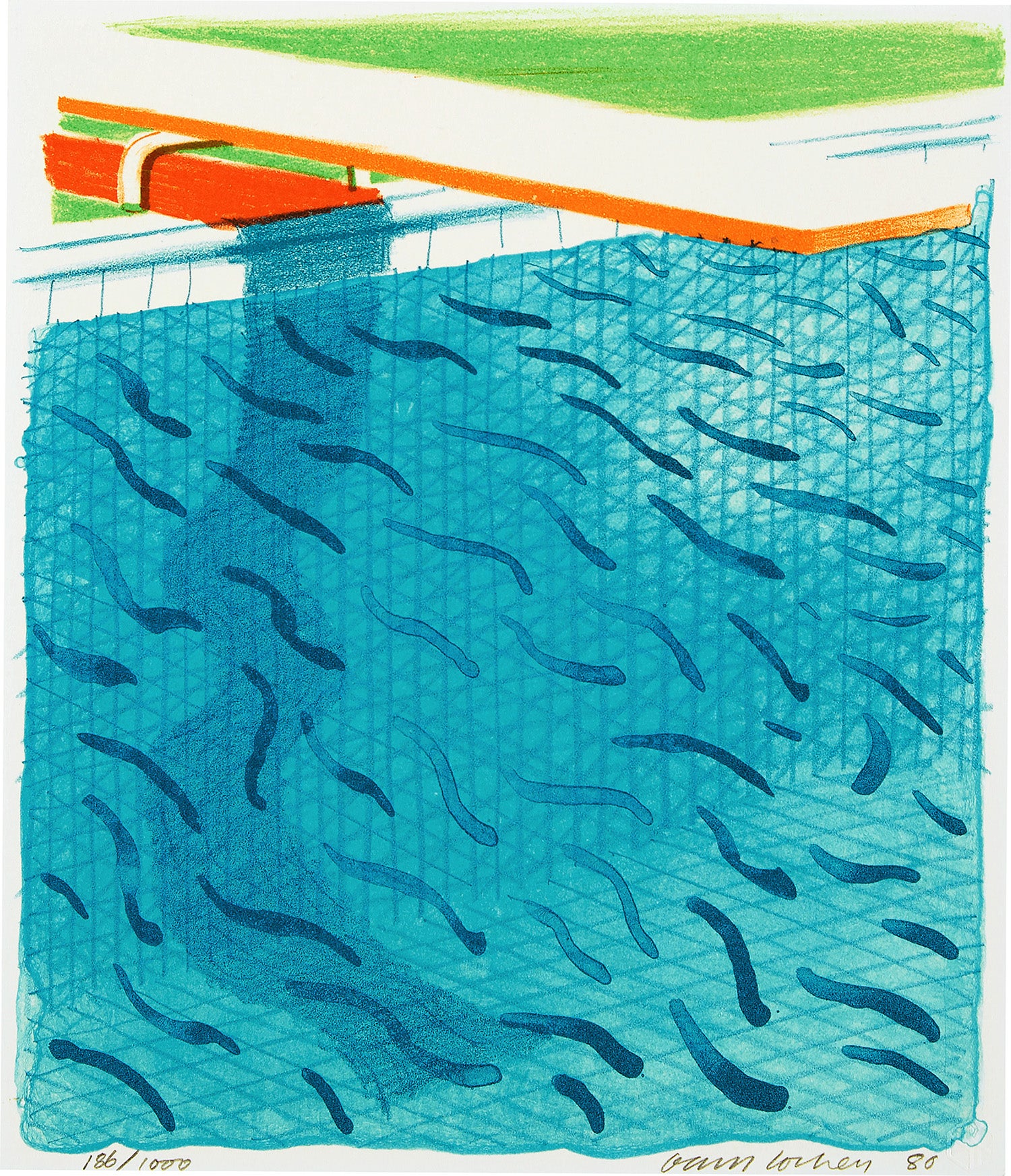 Pool Made with Paper and Blue Ink for Book, from Paper Pools (T.G. 269, M.C.A.T. 234)