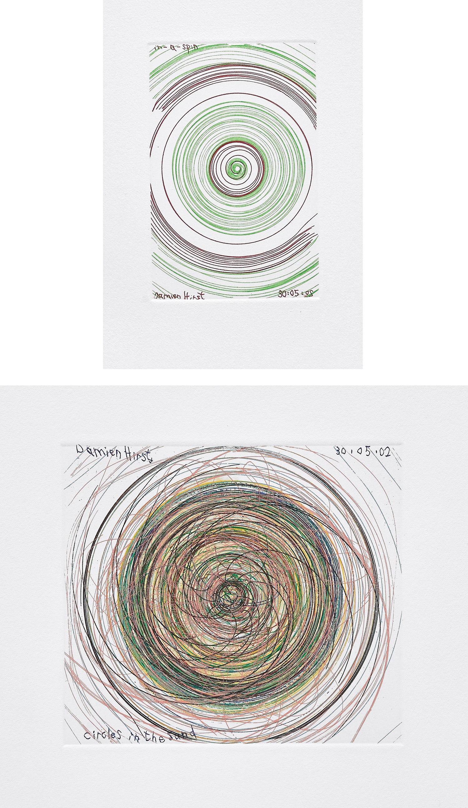In a Spin, the Action of the World on Things, Volume I: two plates