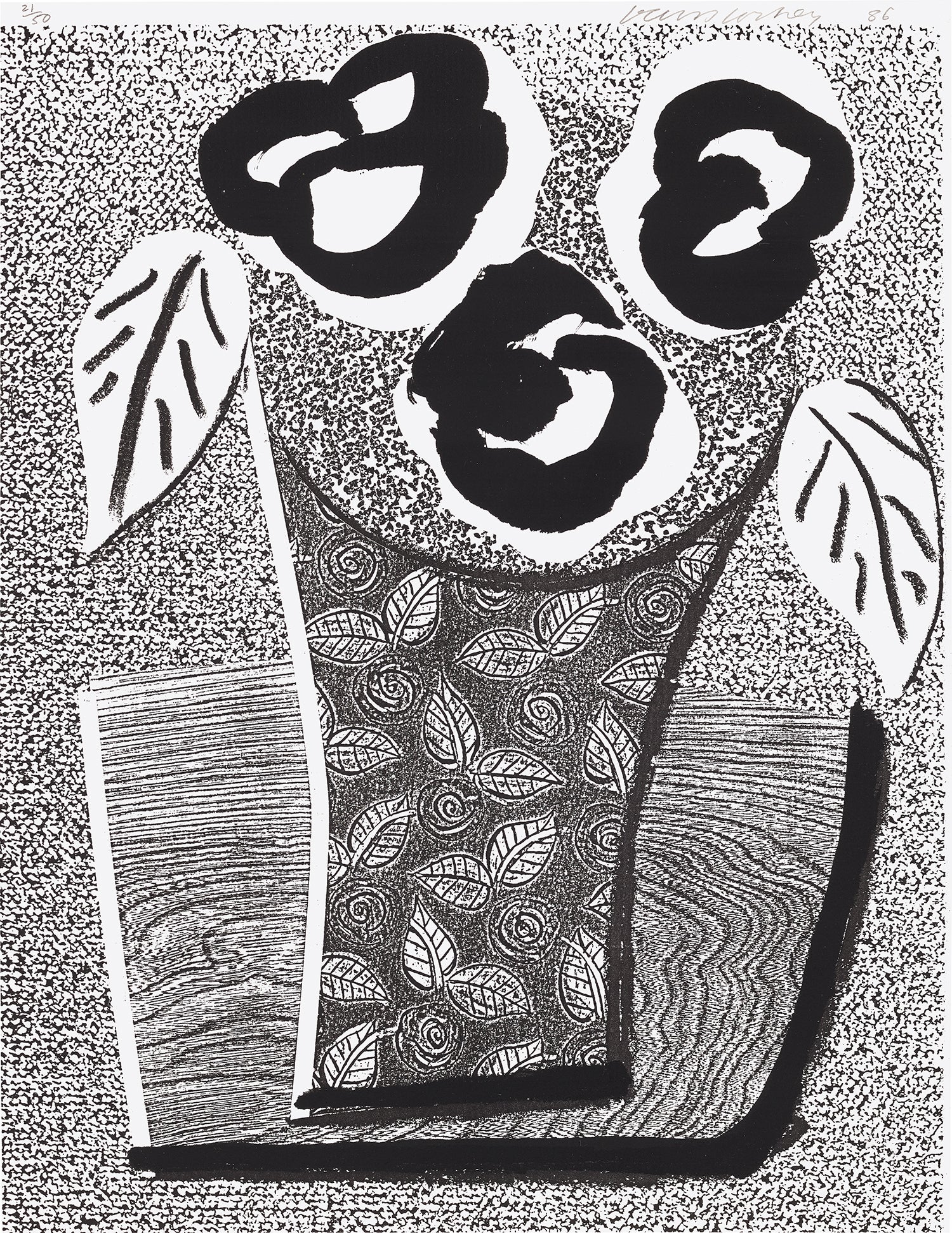 Three Black Flowers, May 1986 (M.C.A.T. 313)