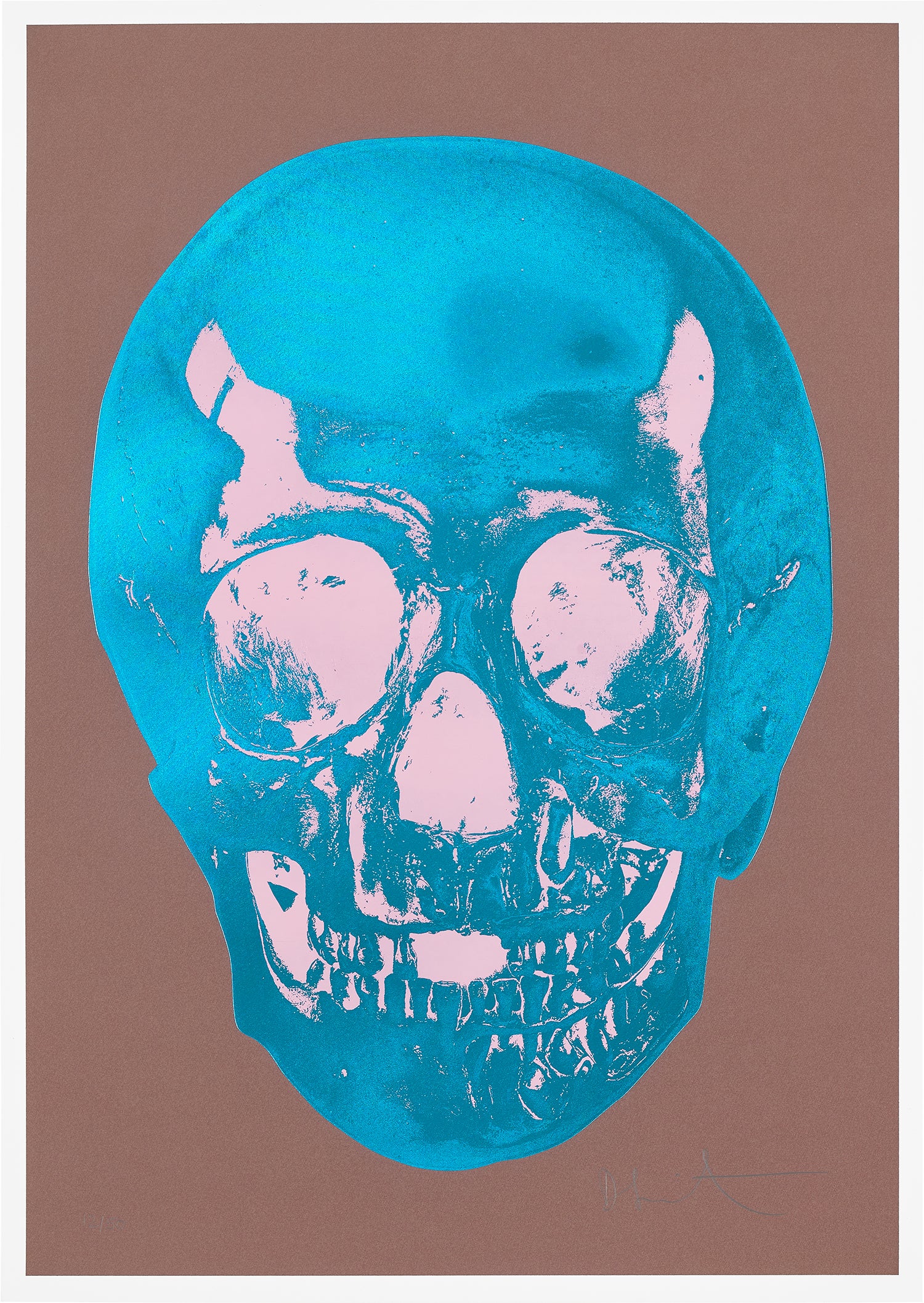 'Till Death Us Do Part - Milk Chocolate Brown True Blue Bubblegum Pink Skull