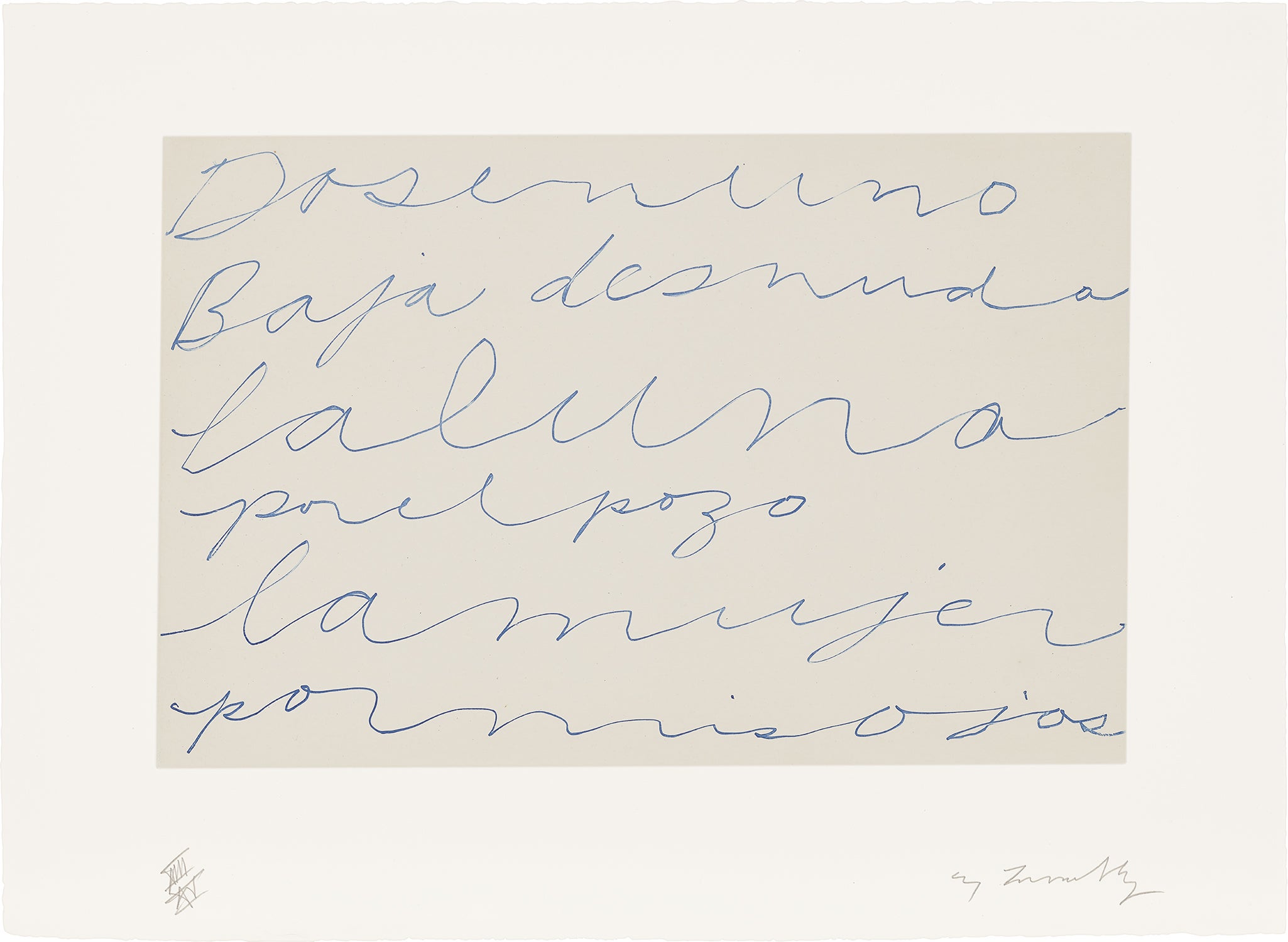 Print 4, from Octavio Paz - Cy Twombly (B. 83)