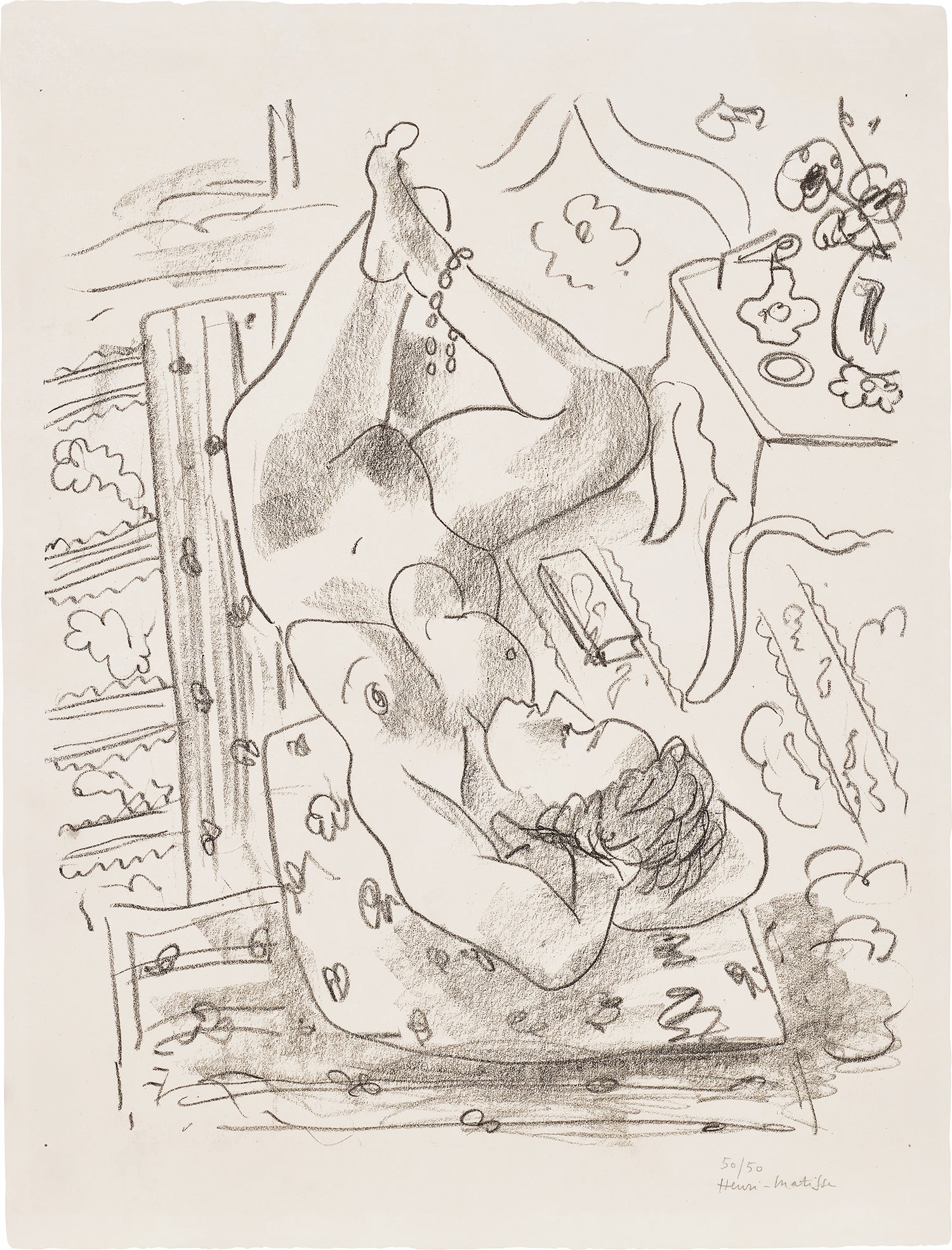 Nu renversé près d'une table Louis XV (Reclining Nude Beside a Louis XV Table) (D. 499)