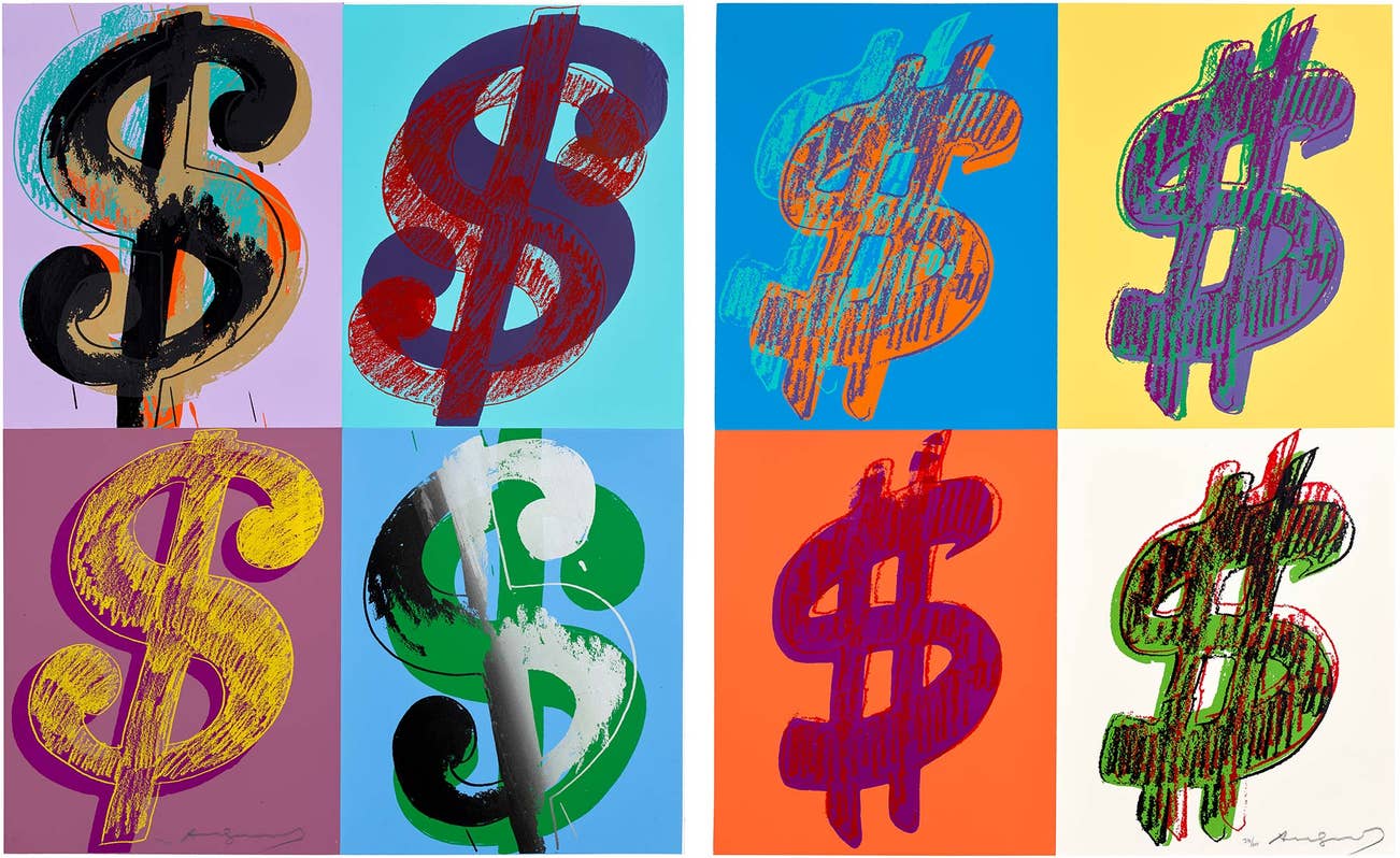 <p><strong>ANDY WARHOL</strong> <em>$ (Quadrant), </em>£120,000–180,000</p>