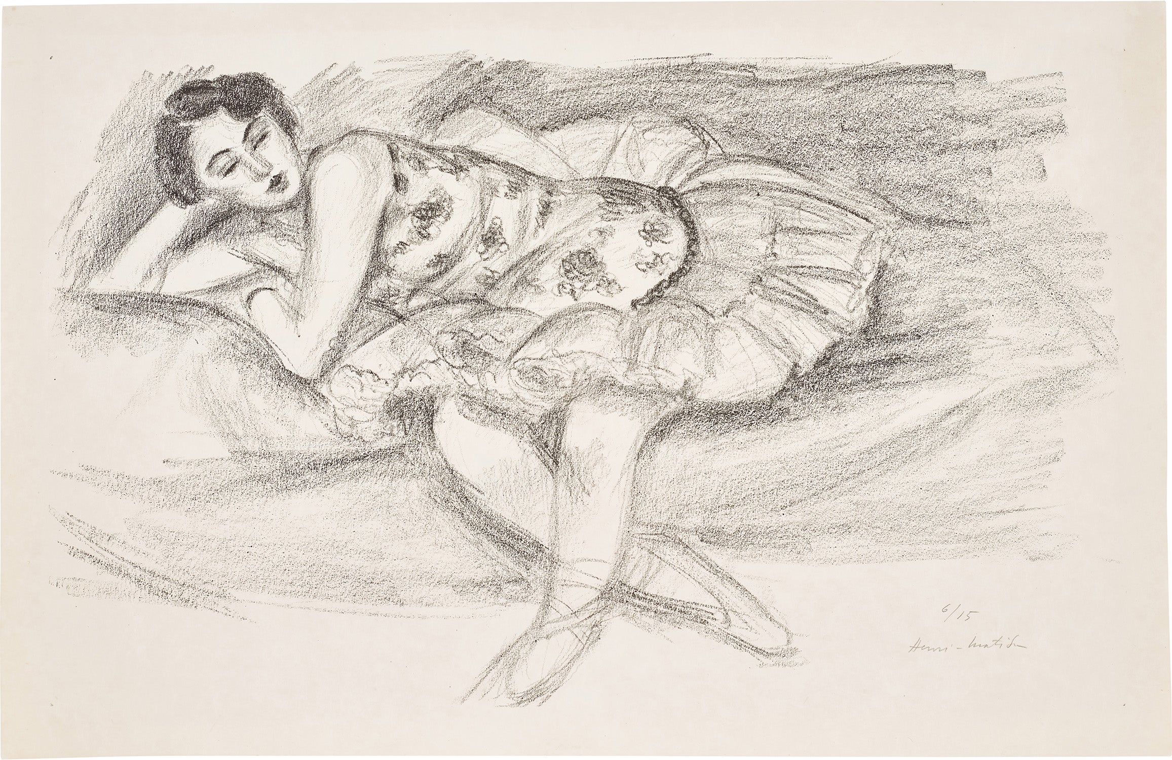 Danseuse au divan pilée en deux (Dancer on a Folded Divan), from Dix danseuses (Ten Dancers) (D. 489)