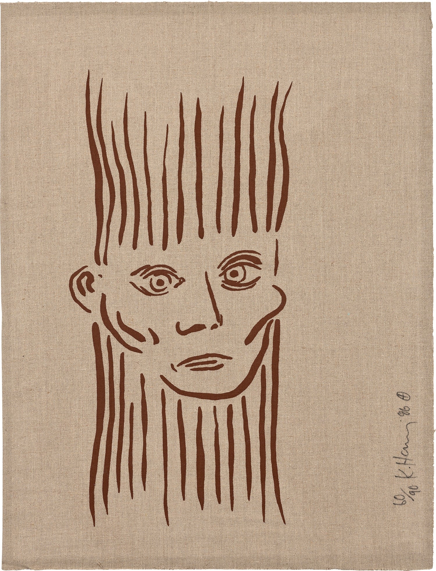 Portrait of Joseph Beuys, from For Joseph Beuys (L. pp. 60-61)