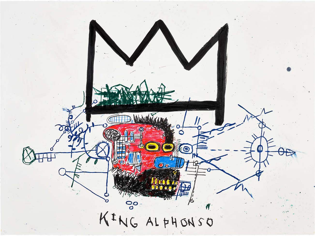 <p><strong>AFTER JEAN-MICHEL BASQUIAT</strong> <em>King Alphonso,</em> £20,000–30,000</p>