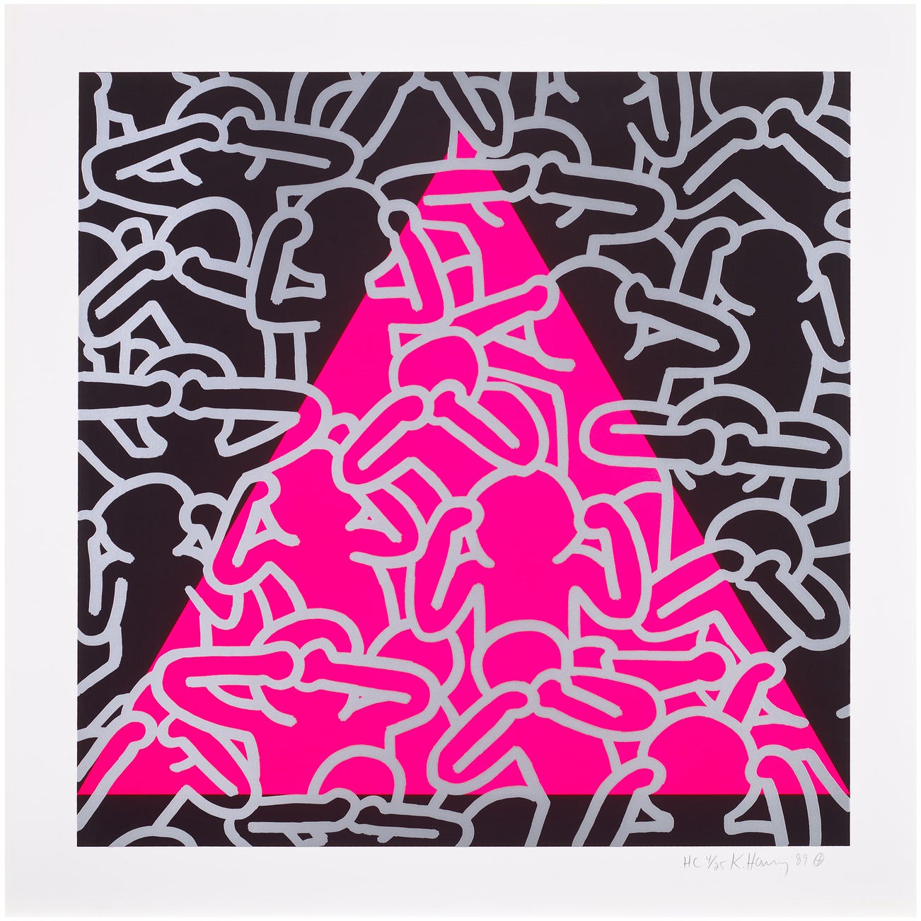 <p><strong>KEITH HARING</strong> <em>Silence = Death,</em> &pound;30,000-50,000</p>
