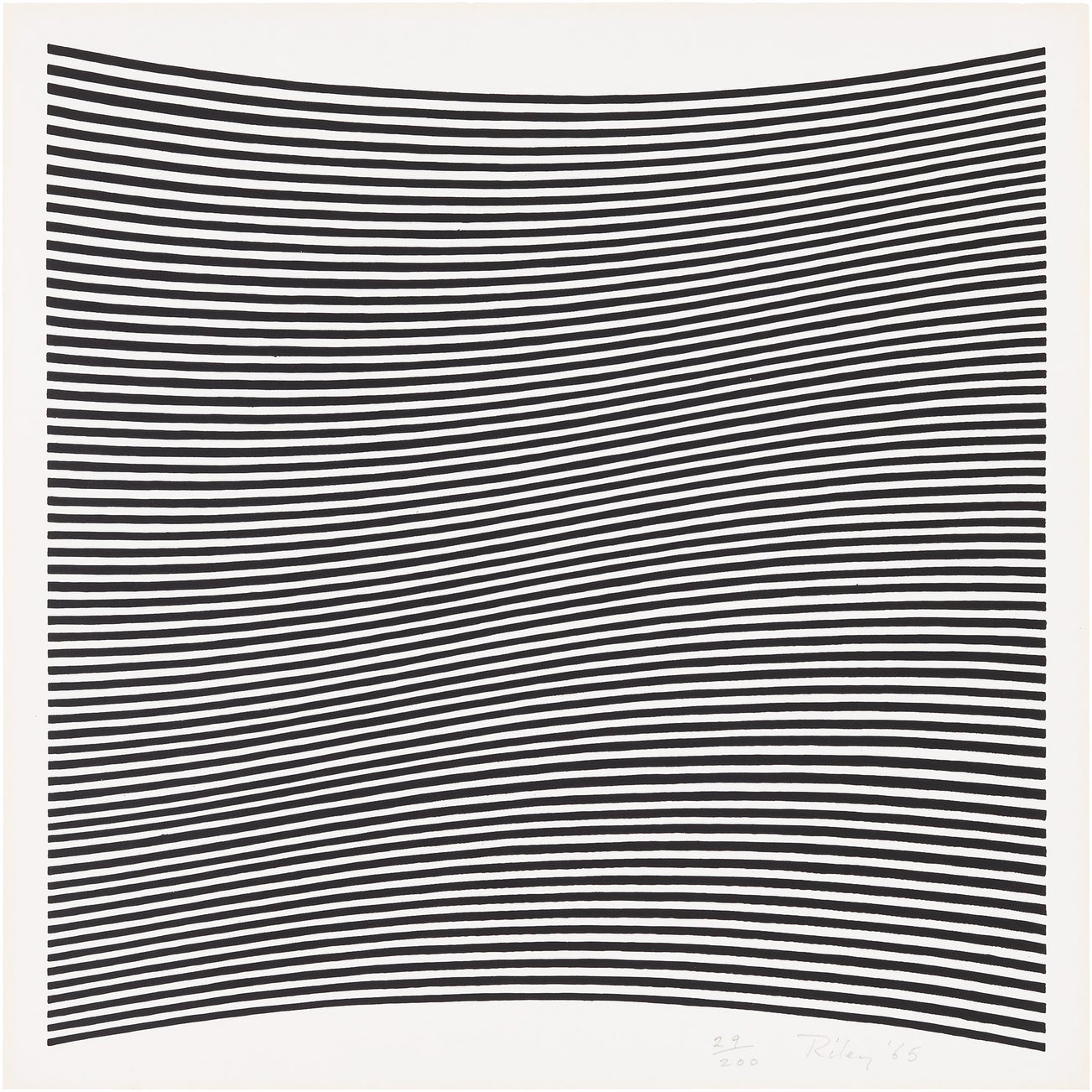 <p><strong>BRIDGET RILEY</strong> <em>Untitled (La Lune en Rodage &ndash; Carlo Belloli),</em> &pound;8,000-12,000</p>
