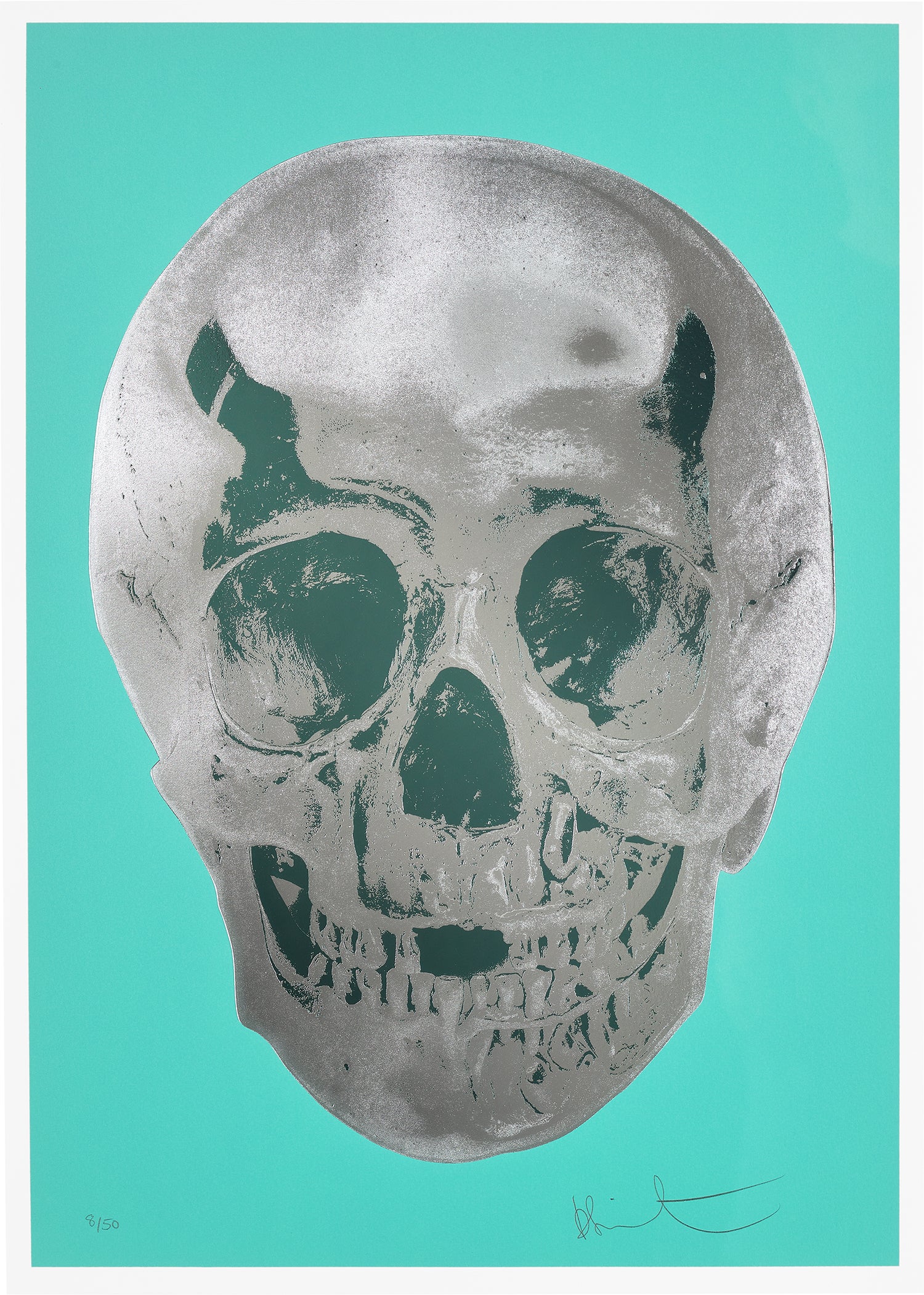 'Till Death Us Do Part - Heavenly Peppermint Green Silver Gloss Racing Green Skull