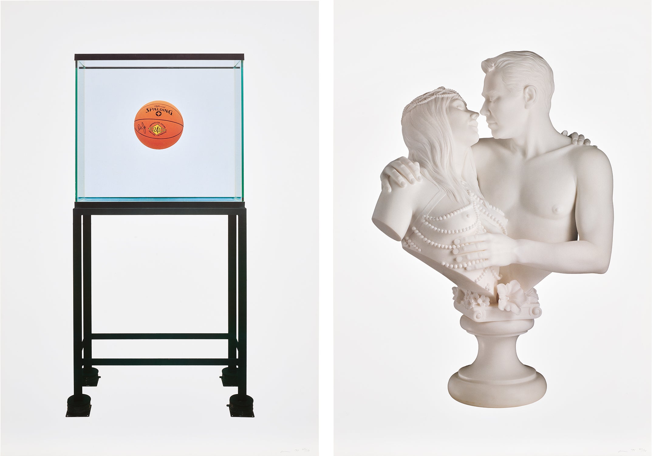 One Ball Total Equilibrium Tank (Spalding Dr. J. 241 Series); and Bourgeois Bust, from Jeff Koons