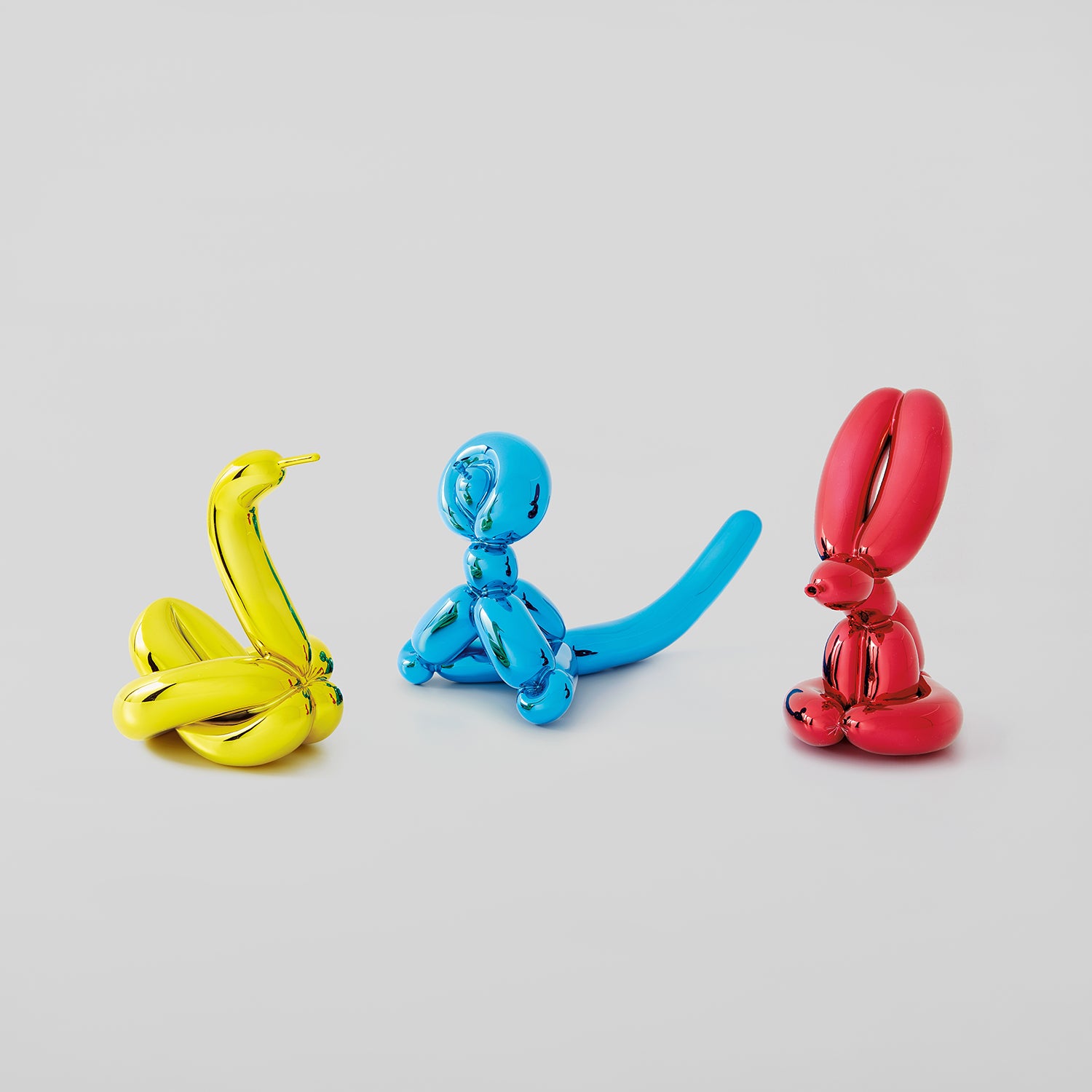 Balloon Swan (Yellow); Balloon Monkey (Blue); and Balloon Rabbit (Red)