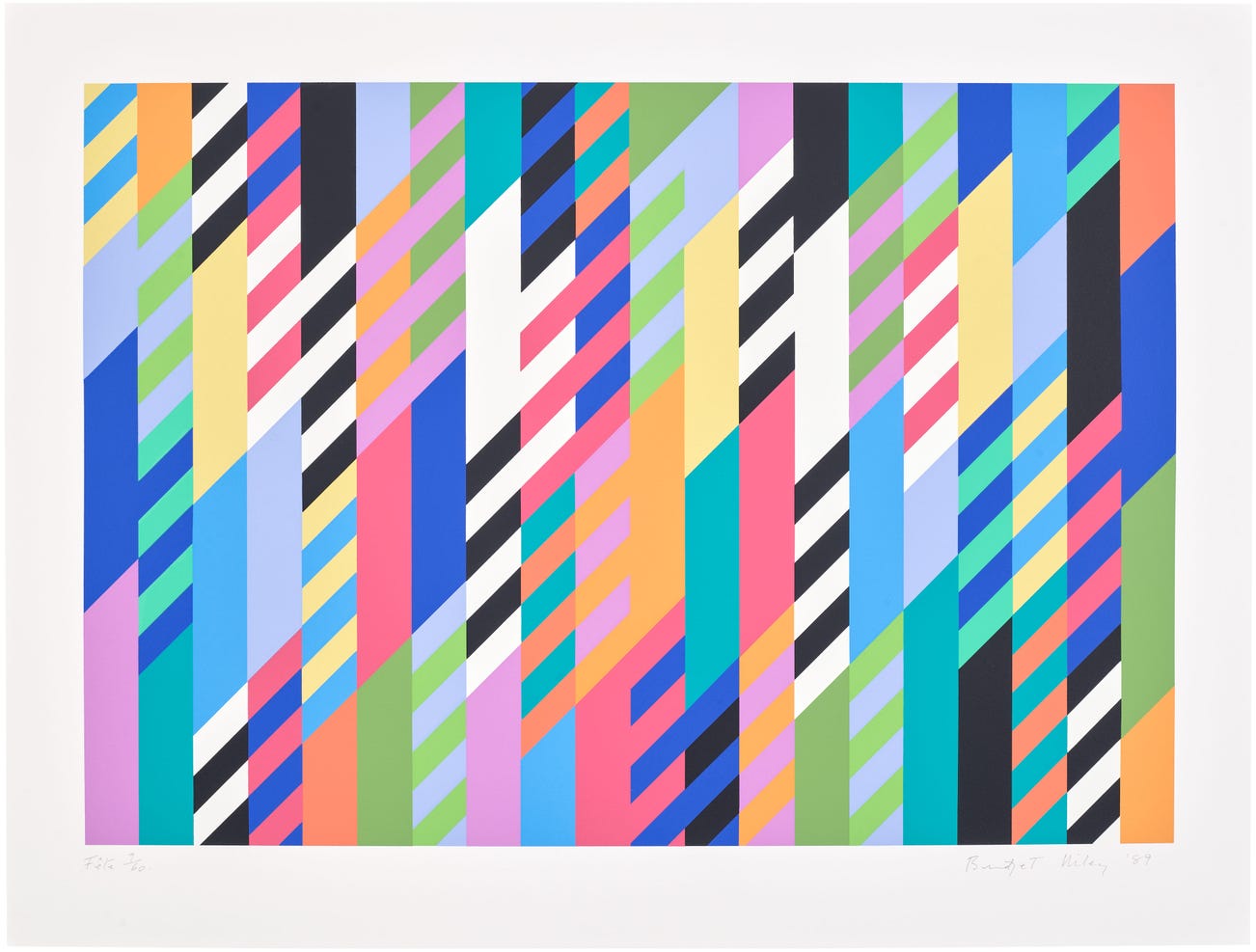 <p><strong>BRIDGET RILEY</strong> <em>F&ecirc;te</em>, &pound;10,000&ndash;15,000</p>
