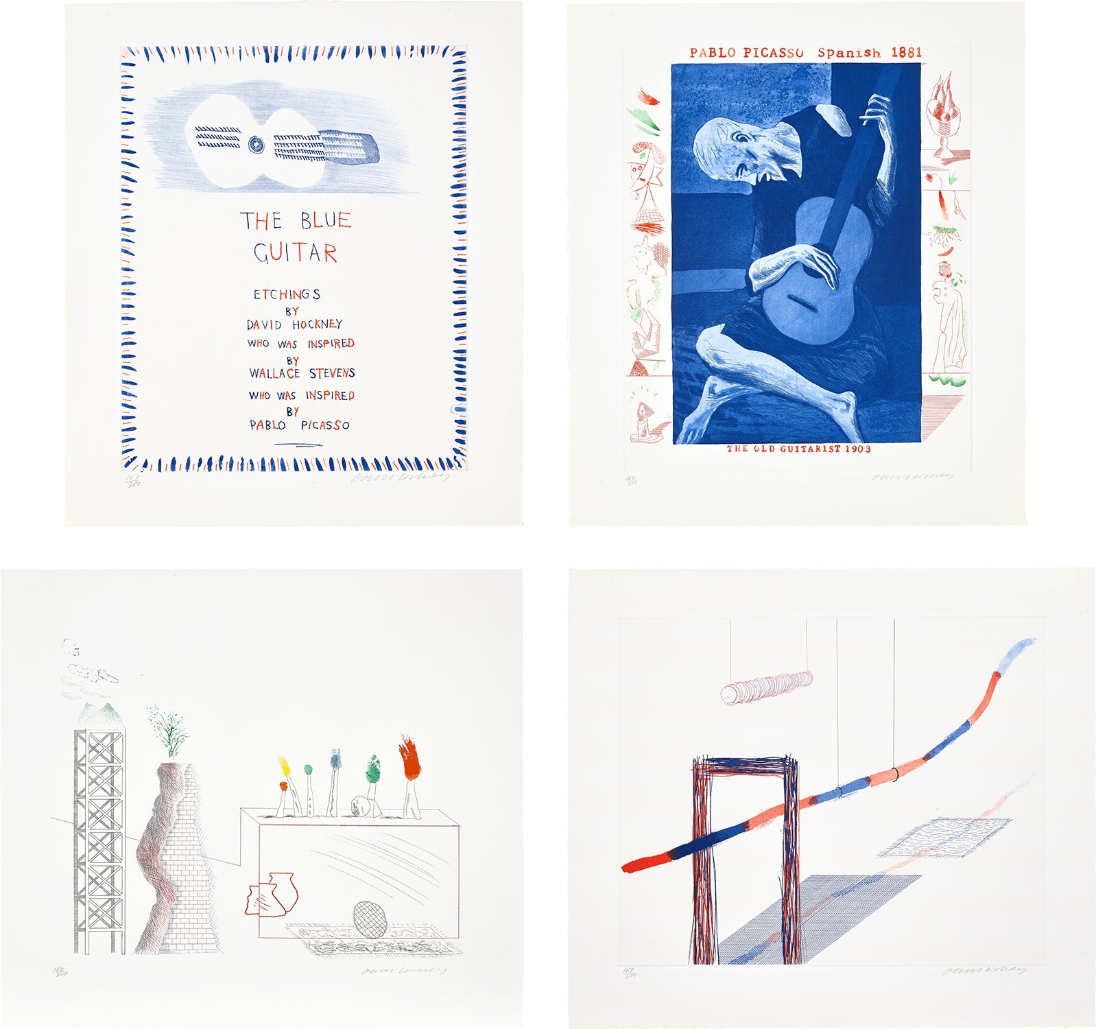 洋書 The Blue Guitar by David Hockney The Blue Guitar Portfolio (1976-1977) | David Hockney | Halcyon